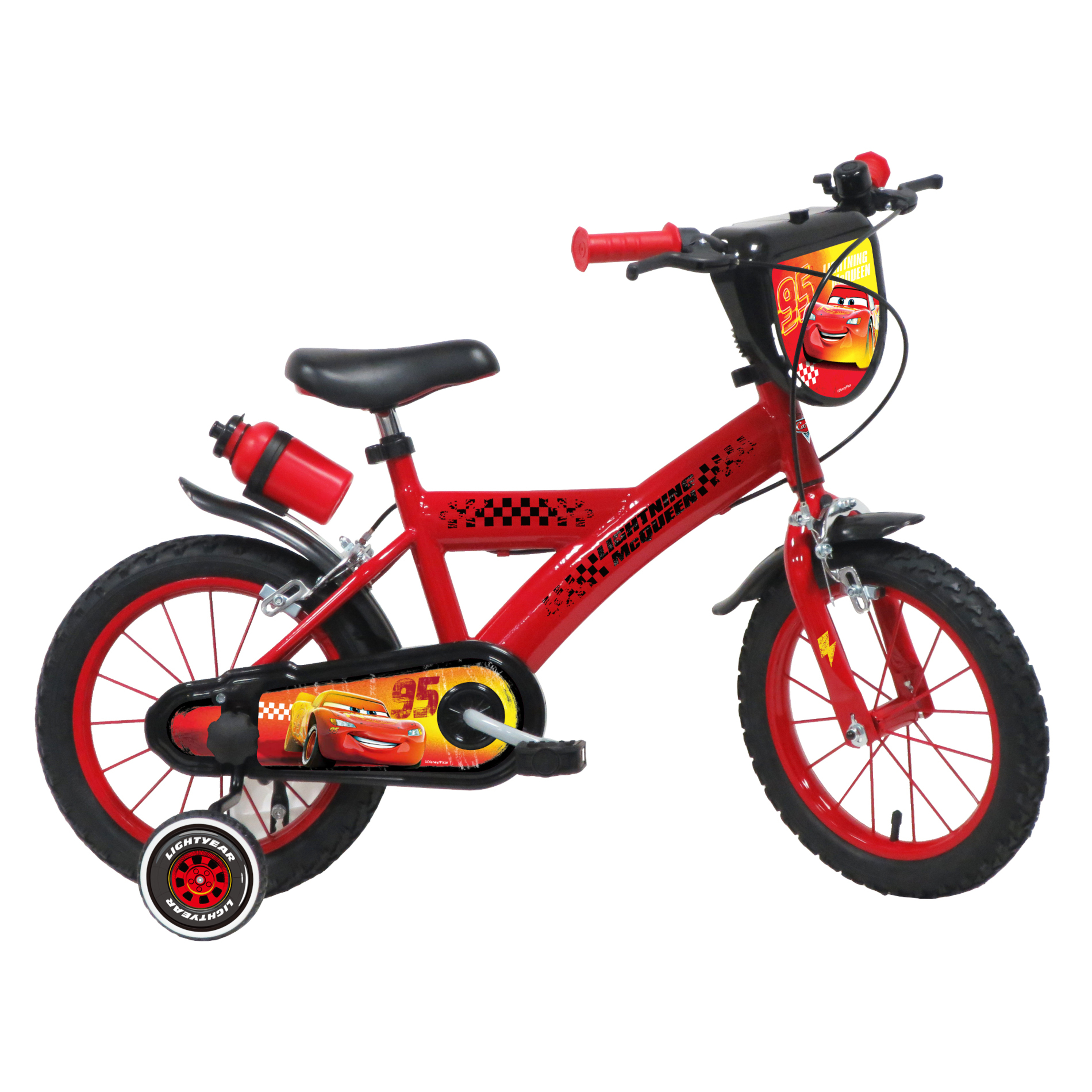 Bicicleta Niño 14 Pulgadas Cars 4-6 Años - rojo - 