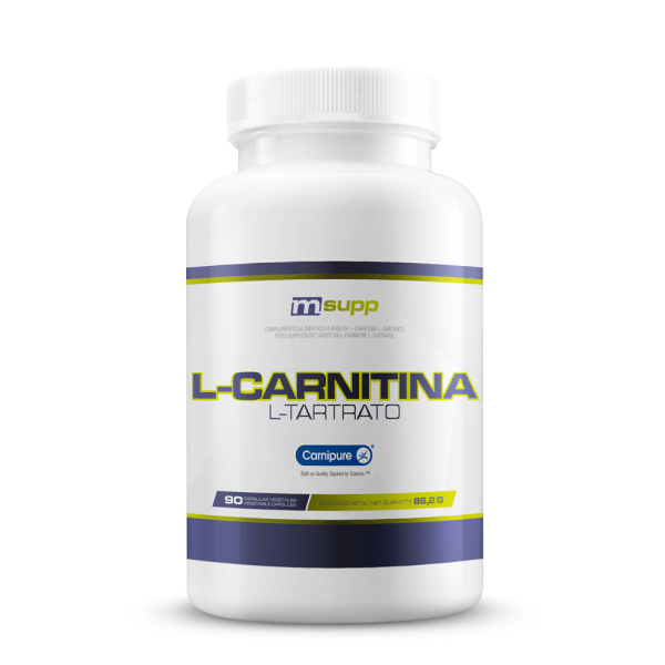 L-carnitina L-tartrato - 90 Cápsulas Vegetales De Mm Supplements