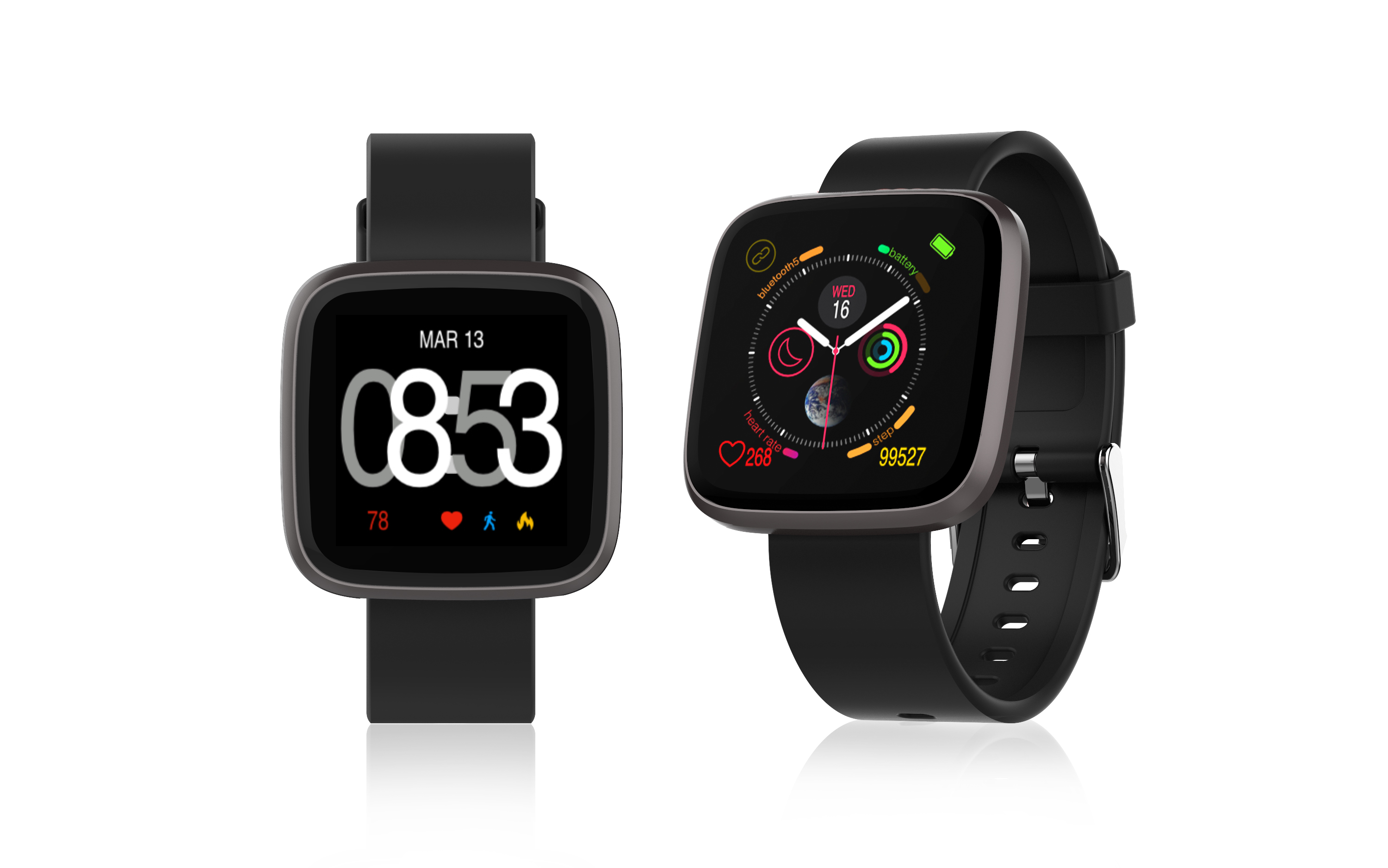 Reloj Inteligente Smartwatch Deportivo  Ip67 Negro