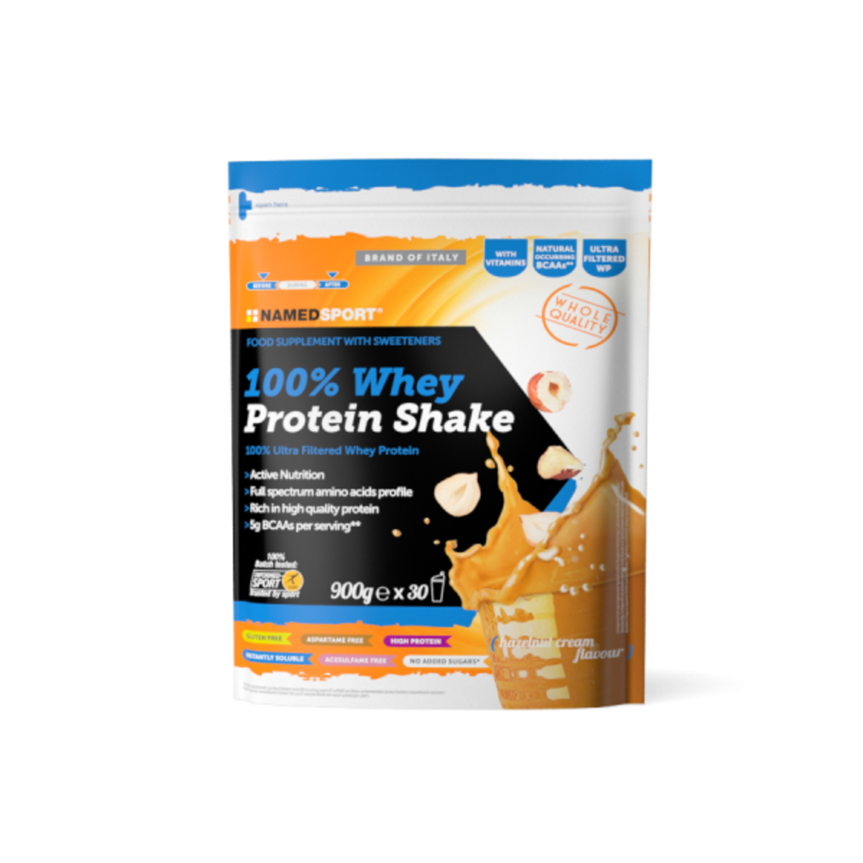 100% Whey Protein Shake Hazelnut Cream 900gr