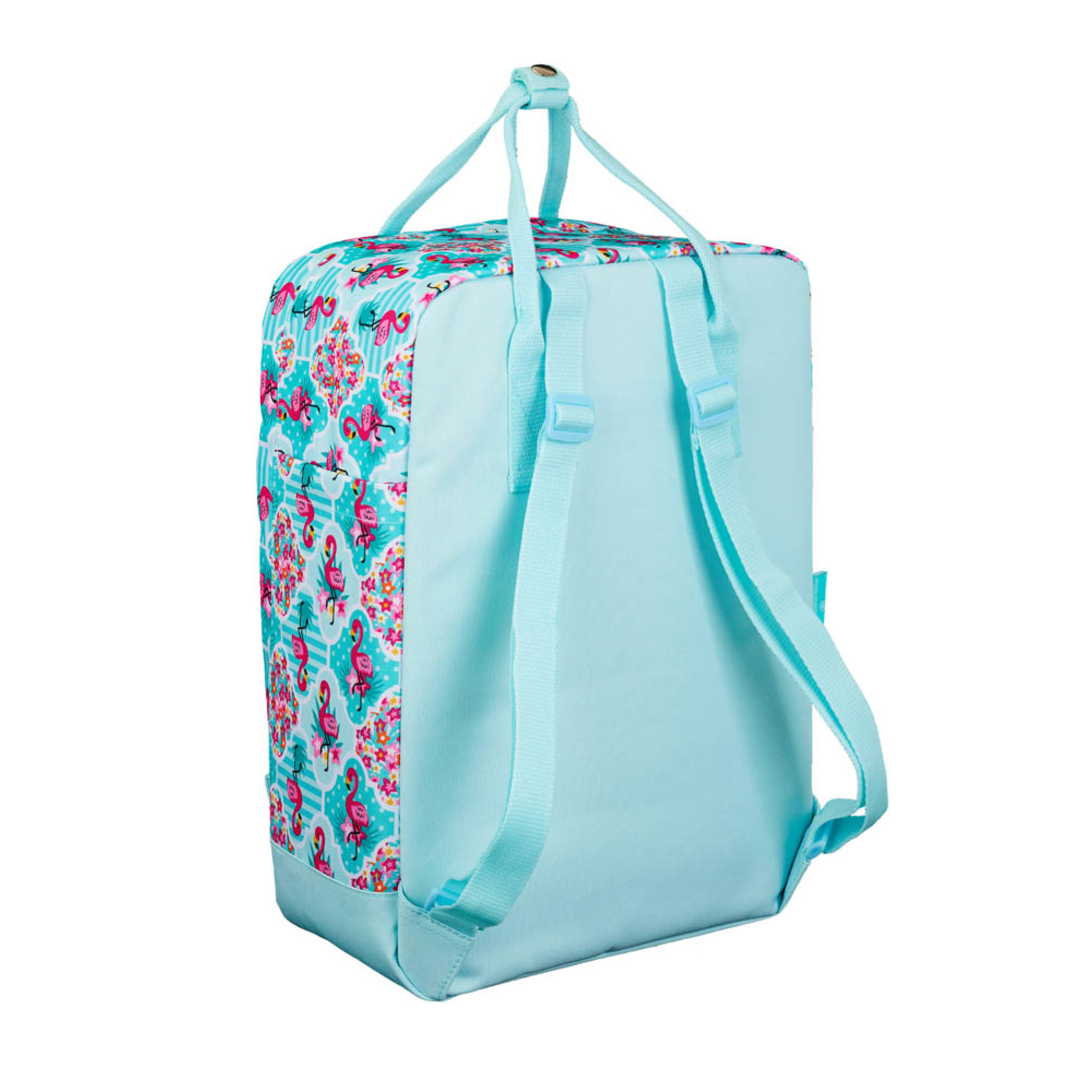 Mochila Con Asas Moos Flamingo Turquoise