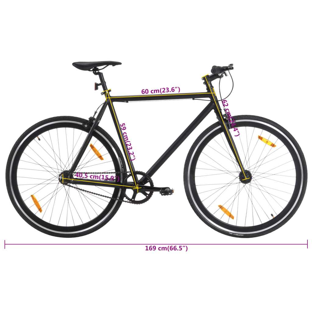 Bicicleta Vidaxl Con Un Ligero Cuadro De Aluminio 700c 59 Cm
