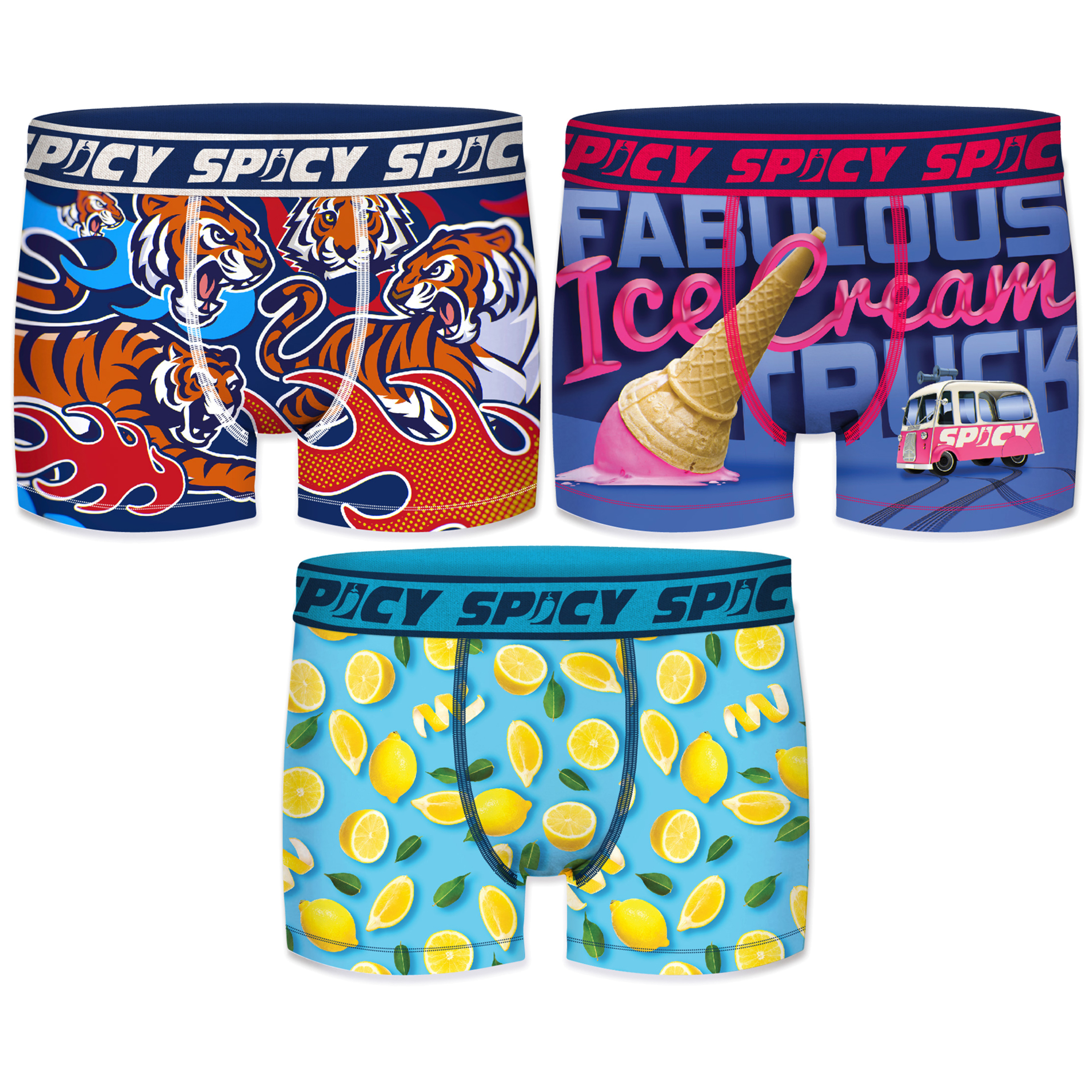 Set De 3 Boxers Spicy Para Homem