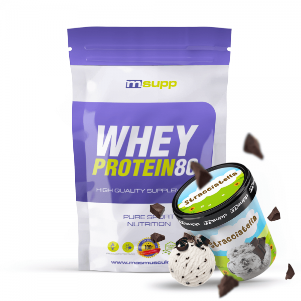 Whey Protein80 - 1kg De Mm Supplements Sabor Stracciatella