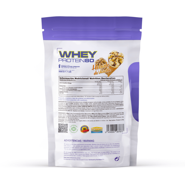 Whey Protein80 - 500g De Mm Supplements Sabor Helado De Vainilla