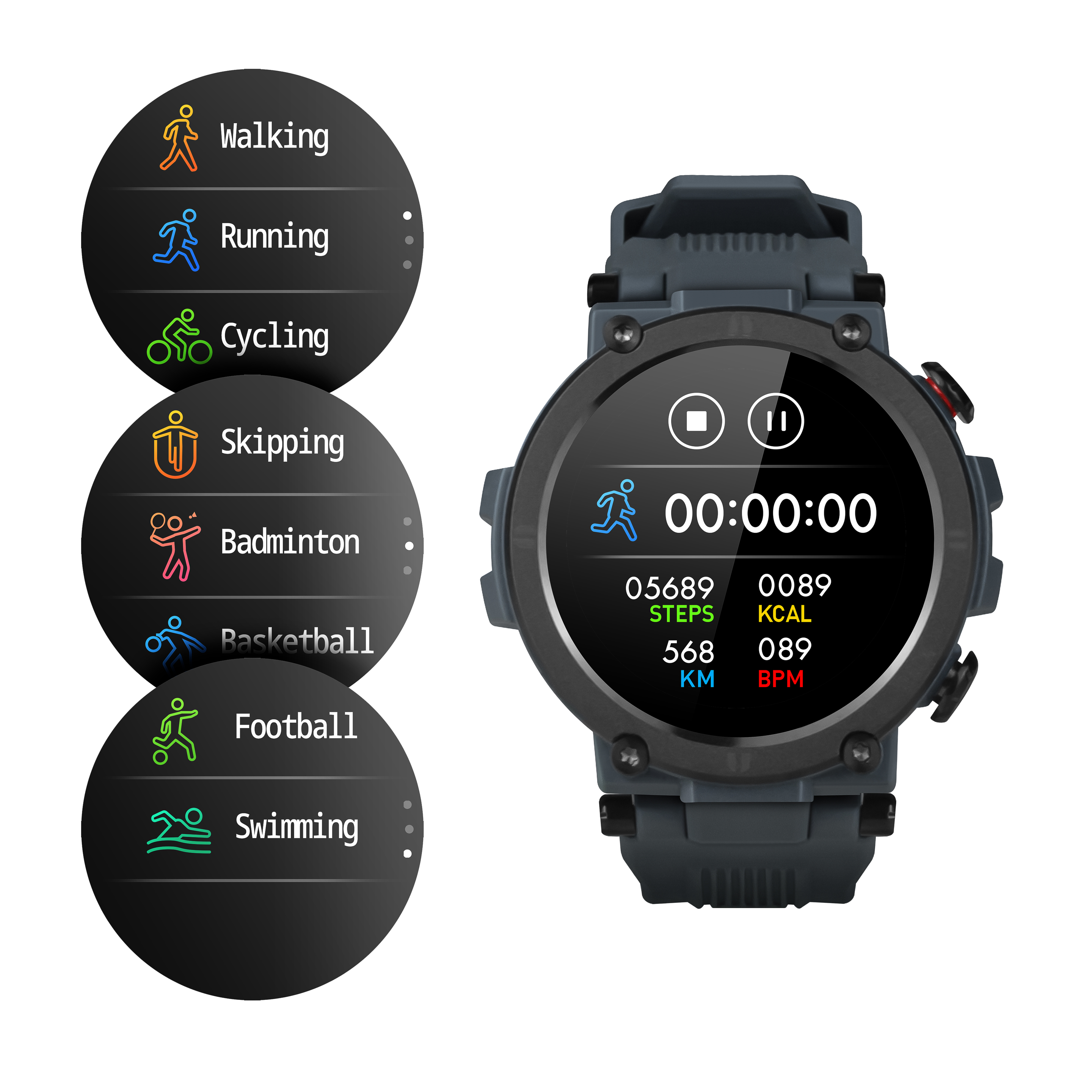 Smartwatch Smartek Sw-540  128 Mb Bluetooth 4.0 Multifunción
