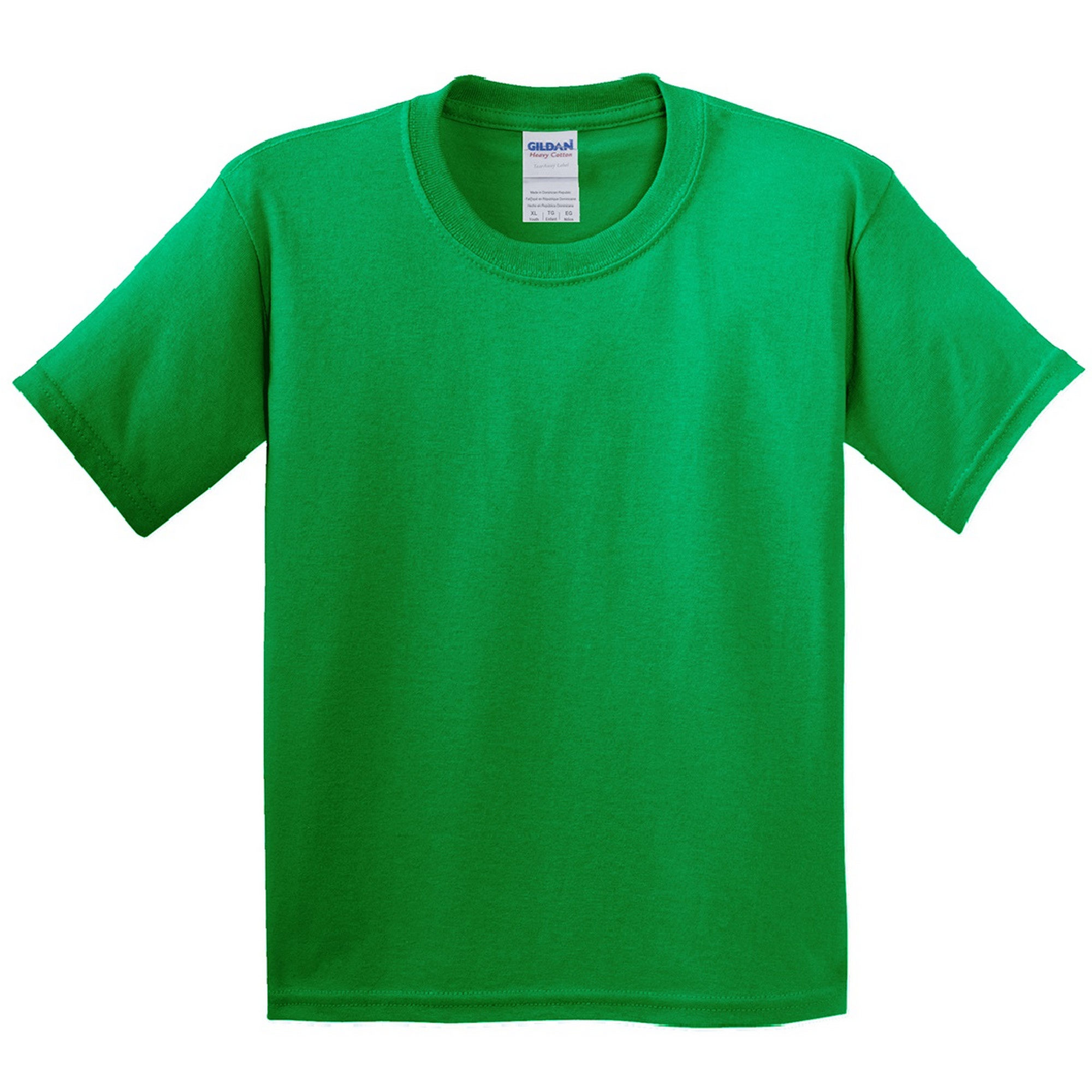 Camiseta Básica De Manga Corta Con Algodón Grueso Gildan - verde-oscuro - 