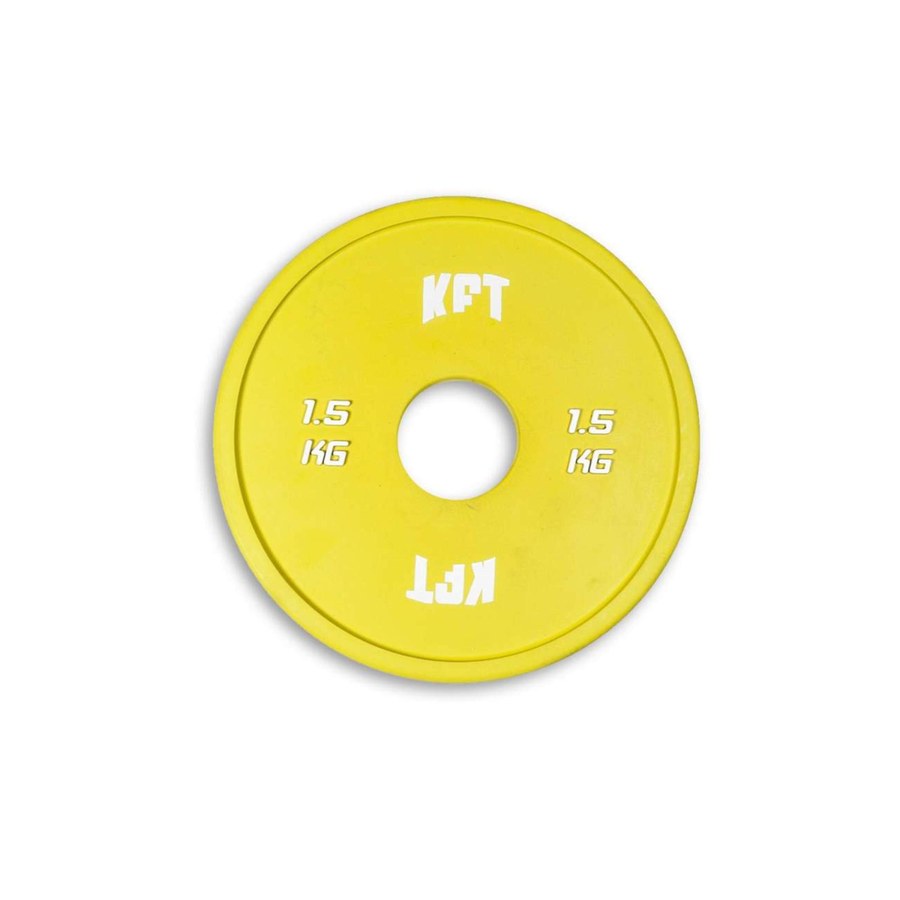 Disco Olímpico Fraccional Halterofilia Kft (1,5 Kg.) - amarillo - 