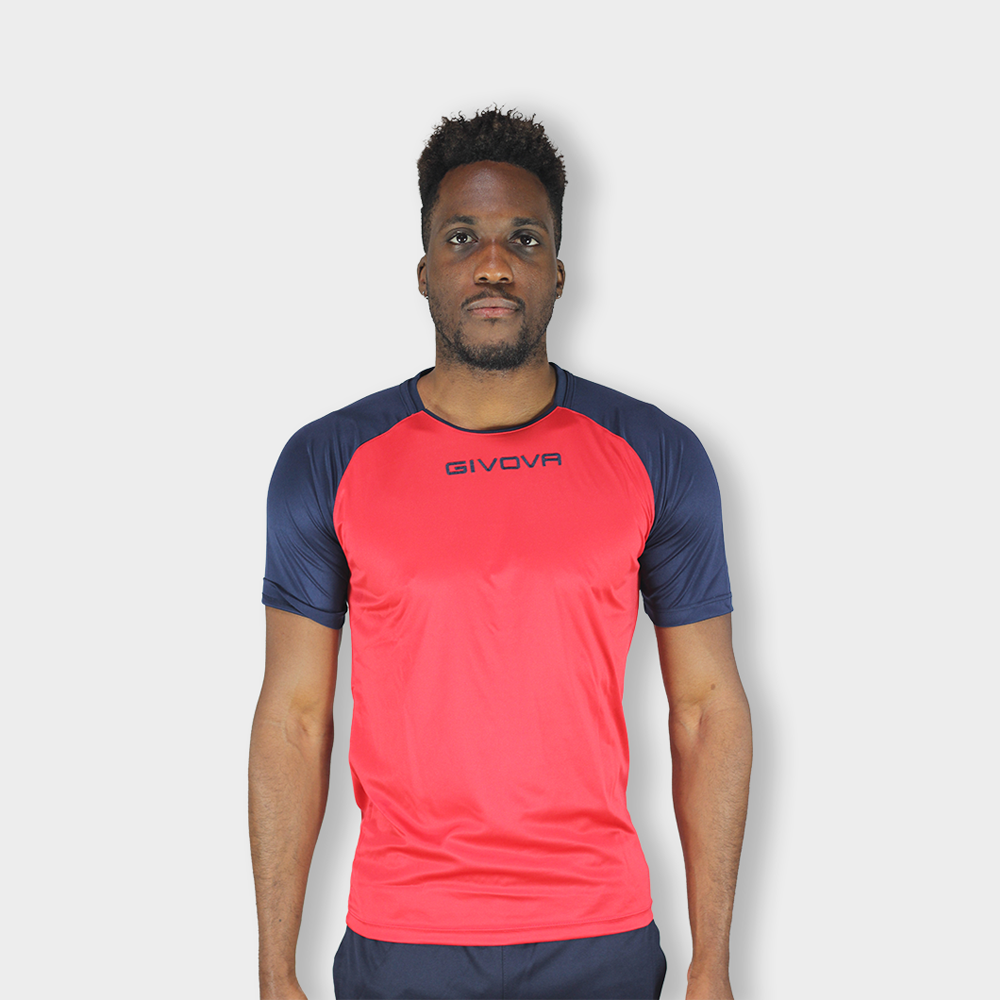 Camisa De Futebol Givova Capo Vermelho/azul Marinho Poliéster