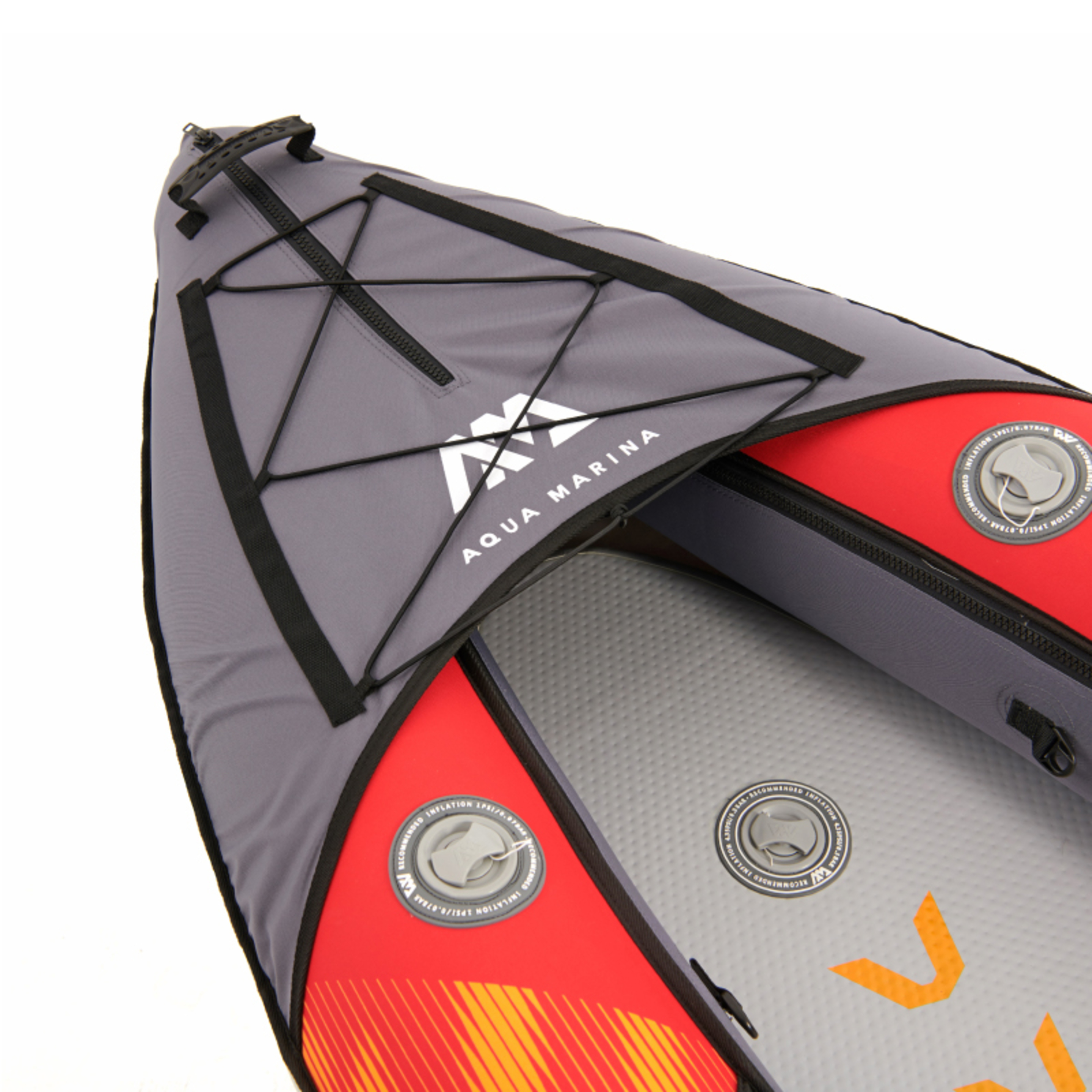 Kayak Hinchable Memba-330 1p - Gris Oscuro/Naranja - Kayak individual  MKP