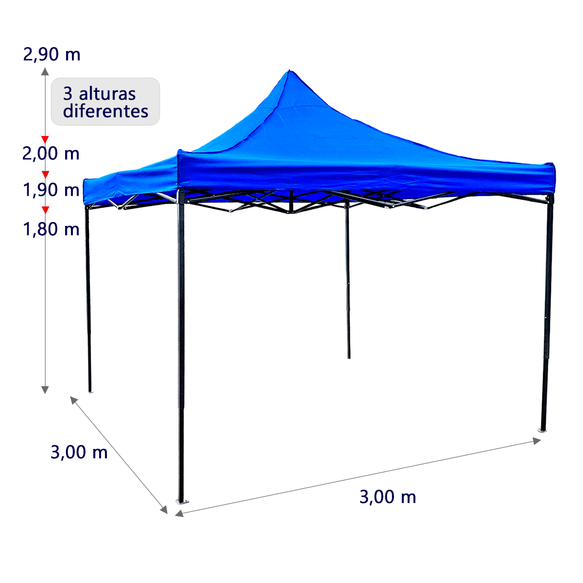 Carpa Plegable Kol Outdoor 3x3m Para Camping