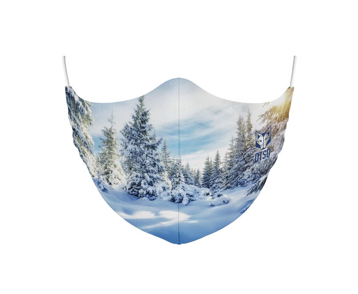 Mascarilla Winter Landscape - azul - 