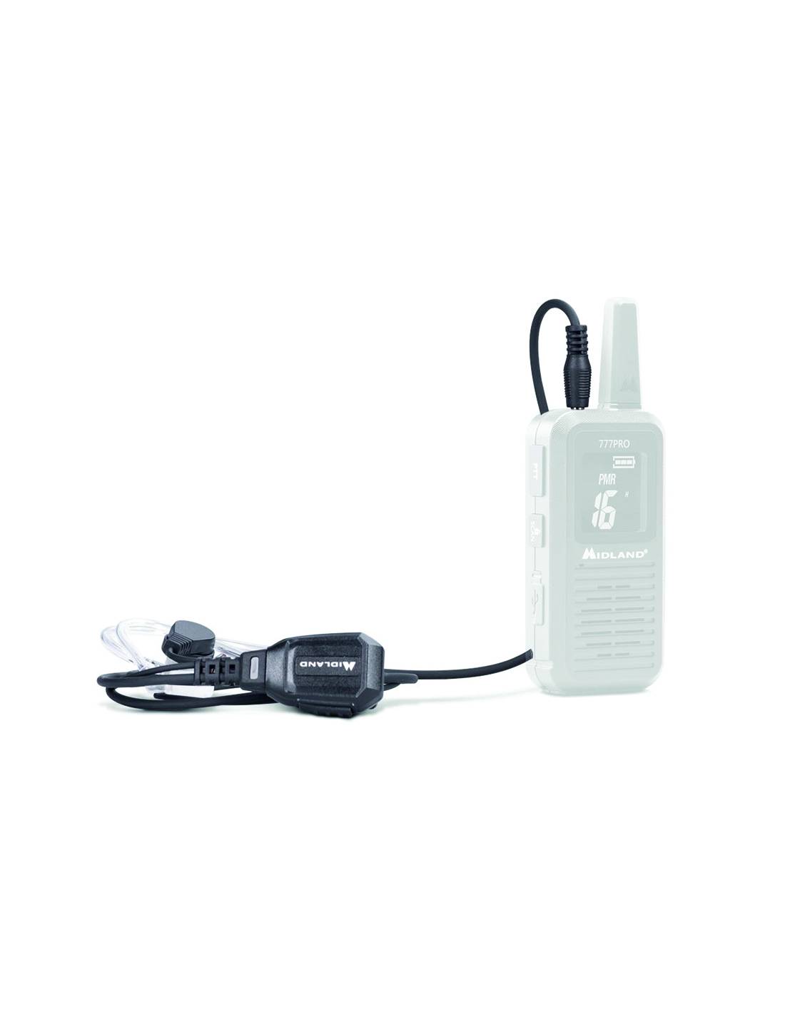 Microfone Headset Ma21 Para Rádio 777 Pro Midland - negro - 