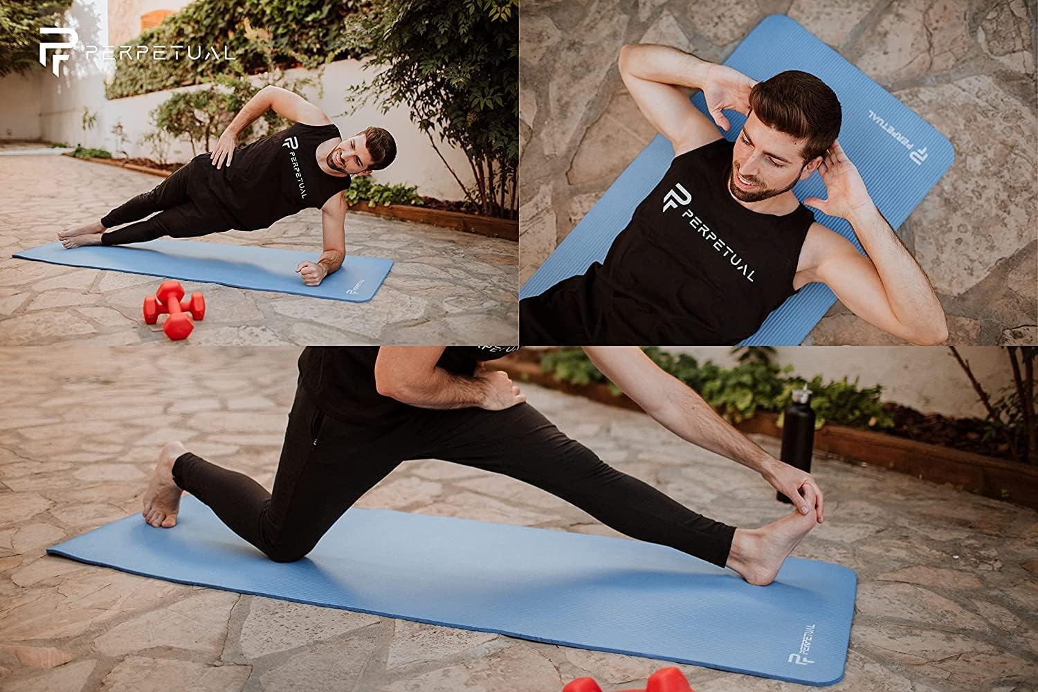 Kit Esterilla De Yoga Y Pilates Perpetual De 10mm Con Bolsa De Transporte Y Correa  MKP