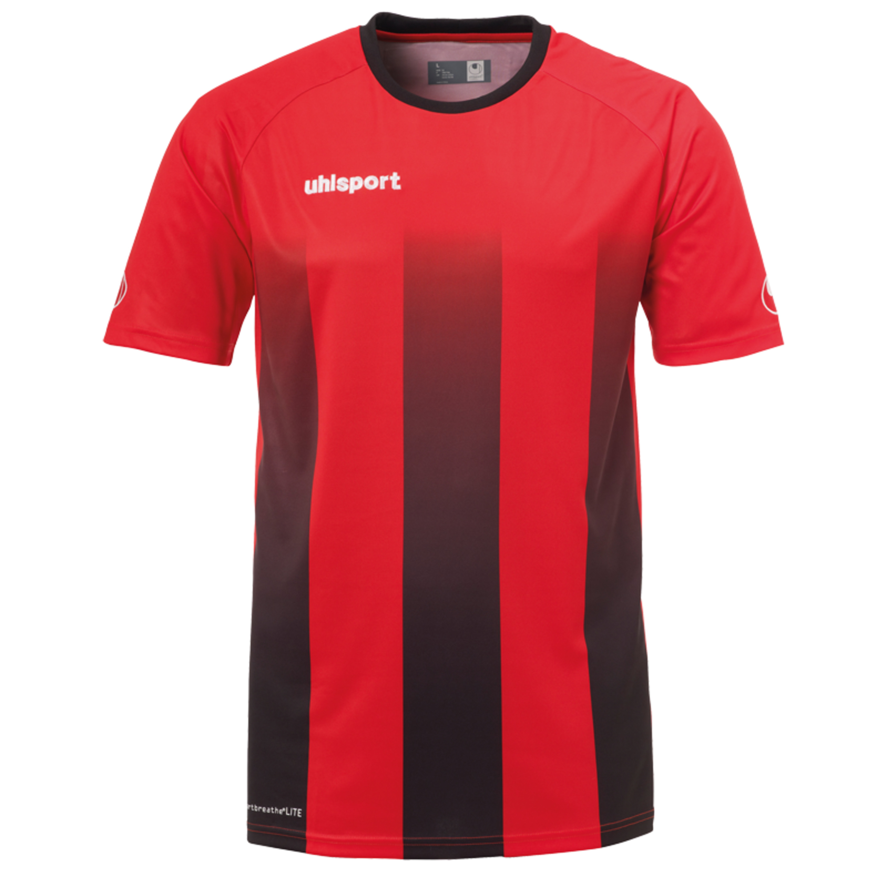 Stripe Camiseta Mc Rojo/negro Uhlsport