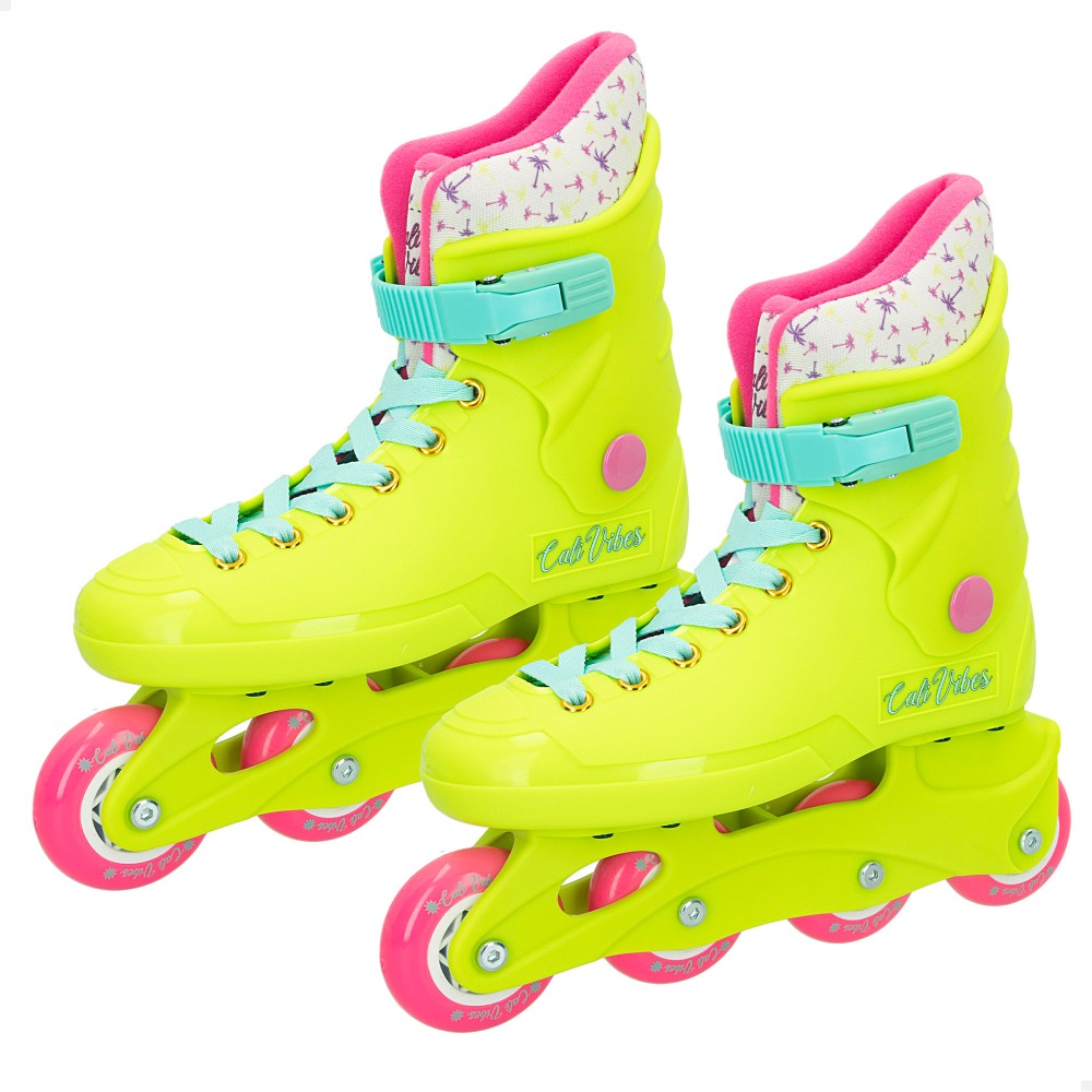 Patins Em Linha Amarelo Neon Cb Riders