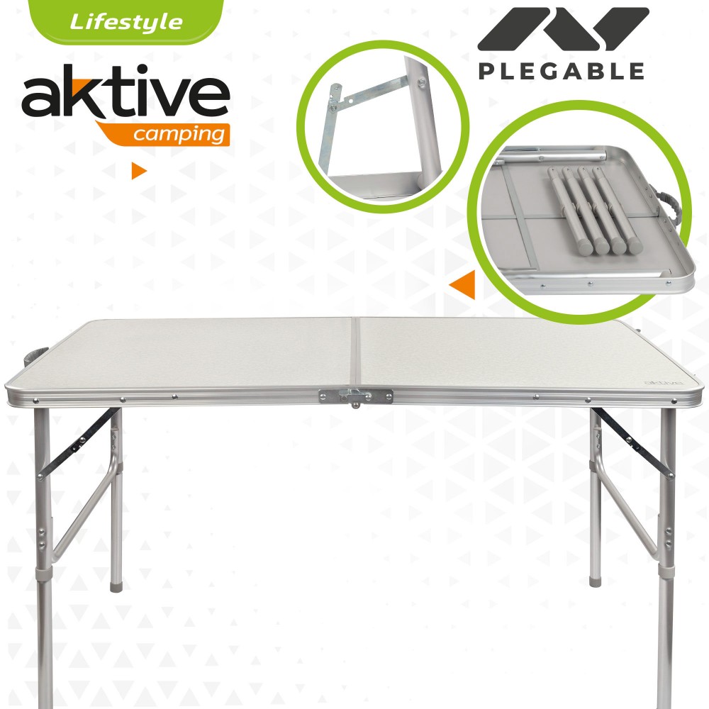 Mesa Plegable Regulable De Camping Aktive