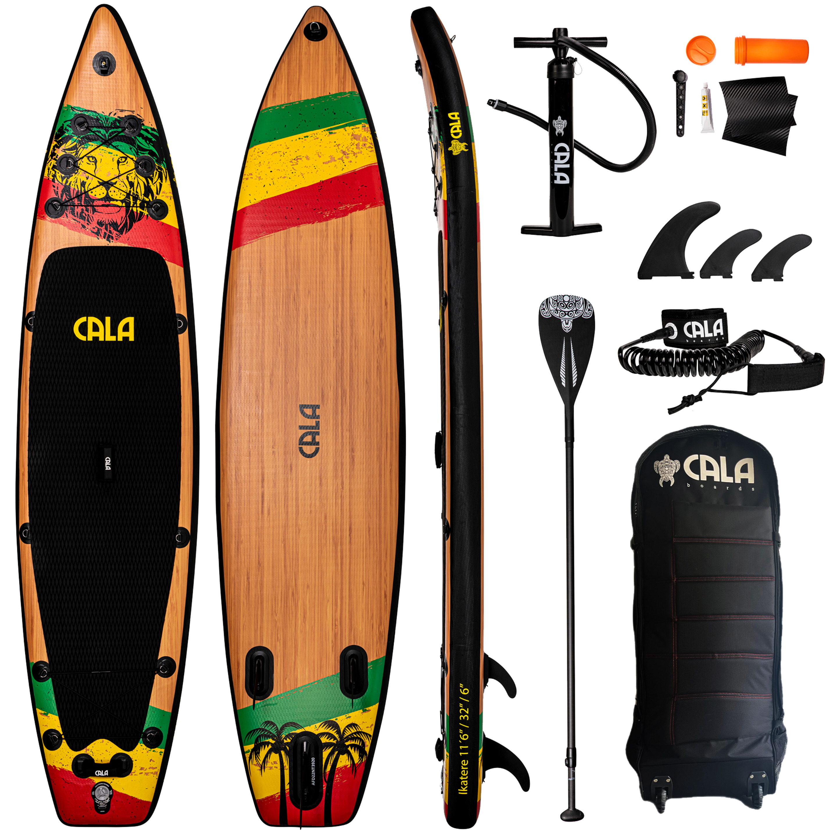 Tabla De Paddle Surf Hinchable Cala Ikatere 11‘6“ Cruising Sup - Multicolor - Conjunto Completo  MKP