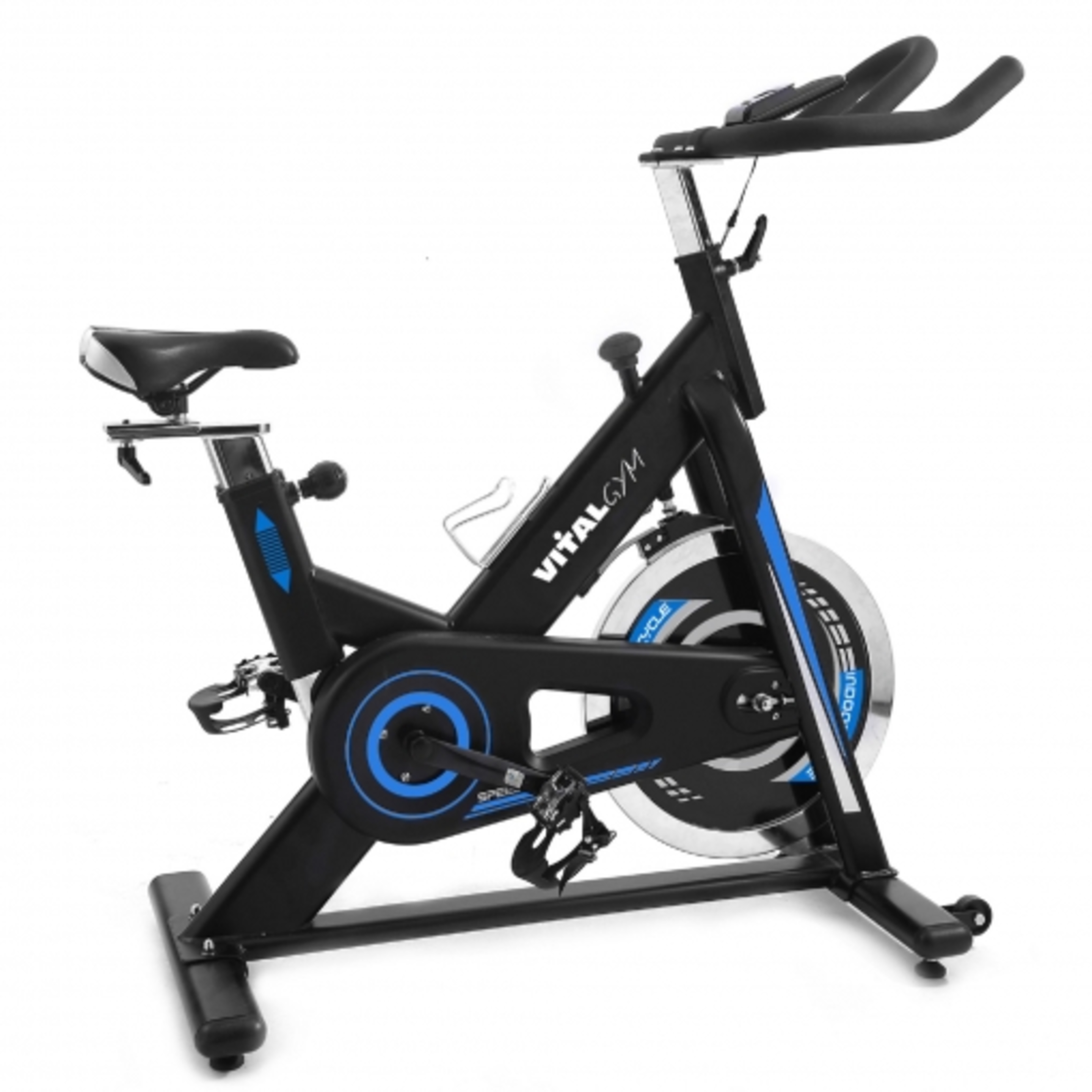 Bicicleta De Spinning Vital Gym X10 - negro-azul - 