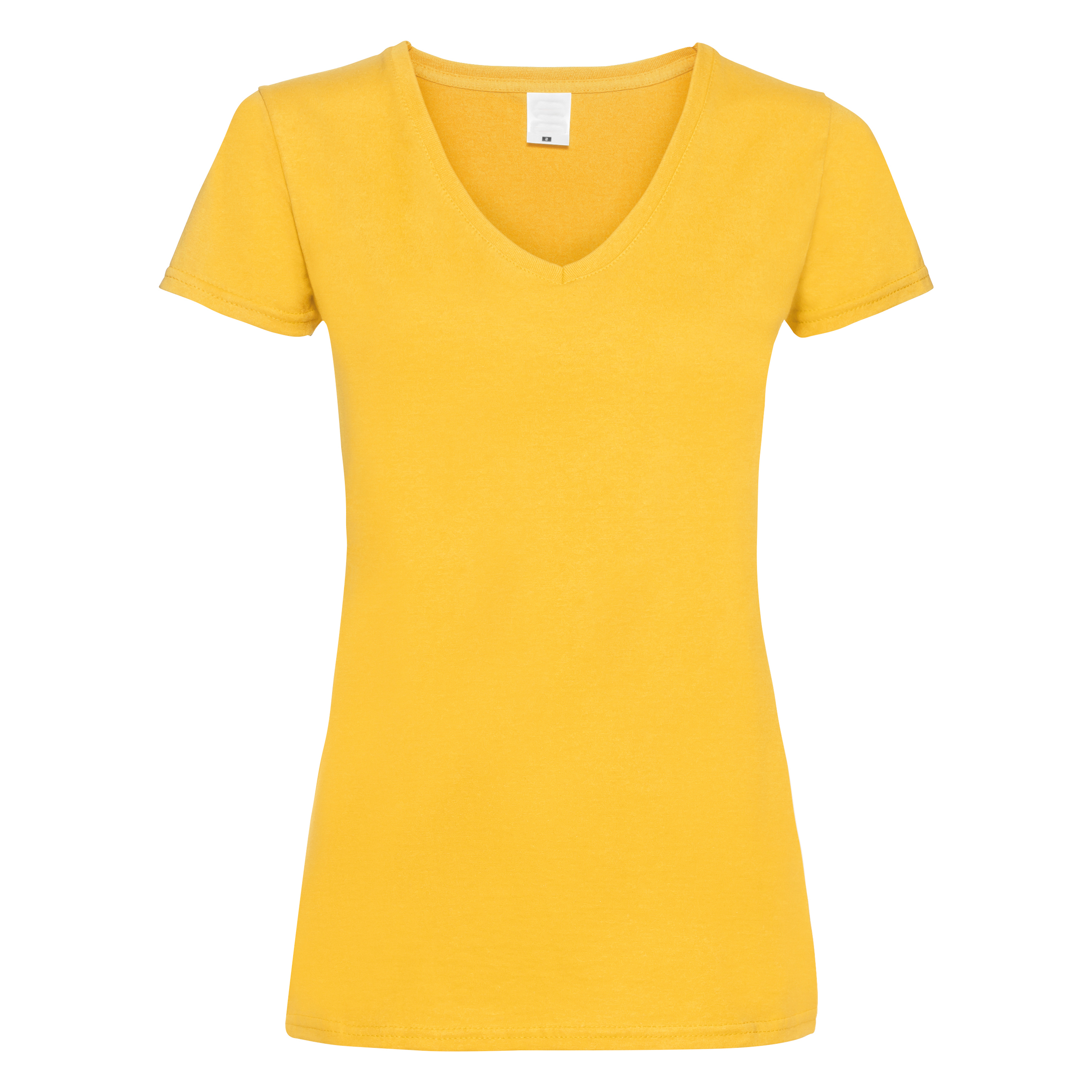 Camiseta Entallada De Manga Corta Y Cuello En V Universal Textiles - dorado - 