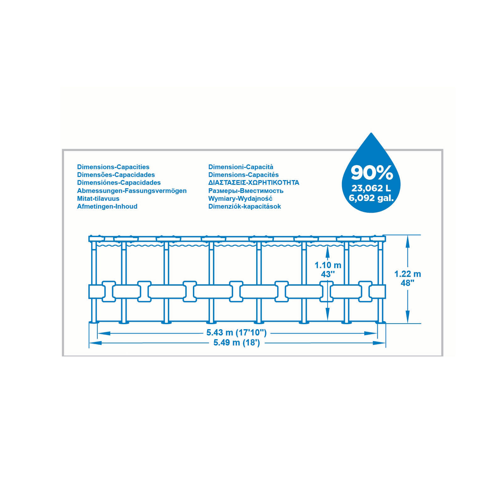 Piscina Desmontável Tubular Steel Pro Max Bestway