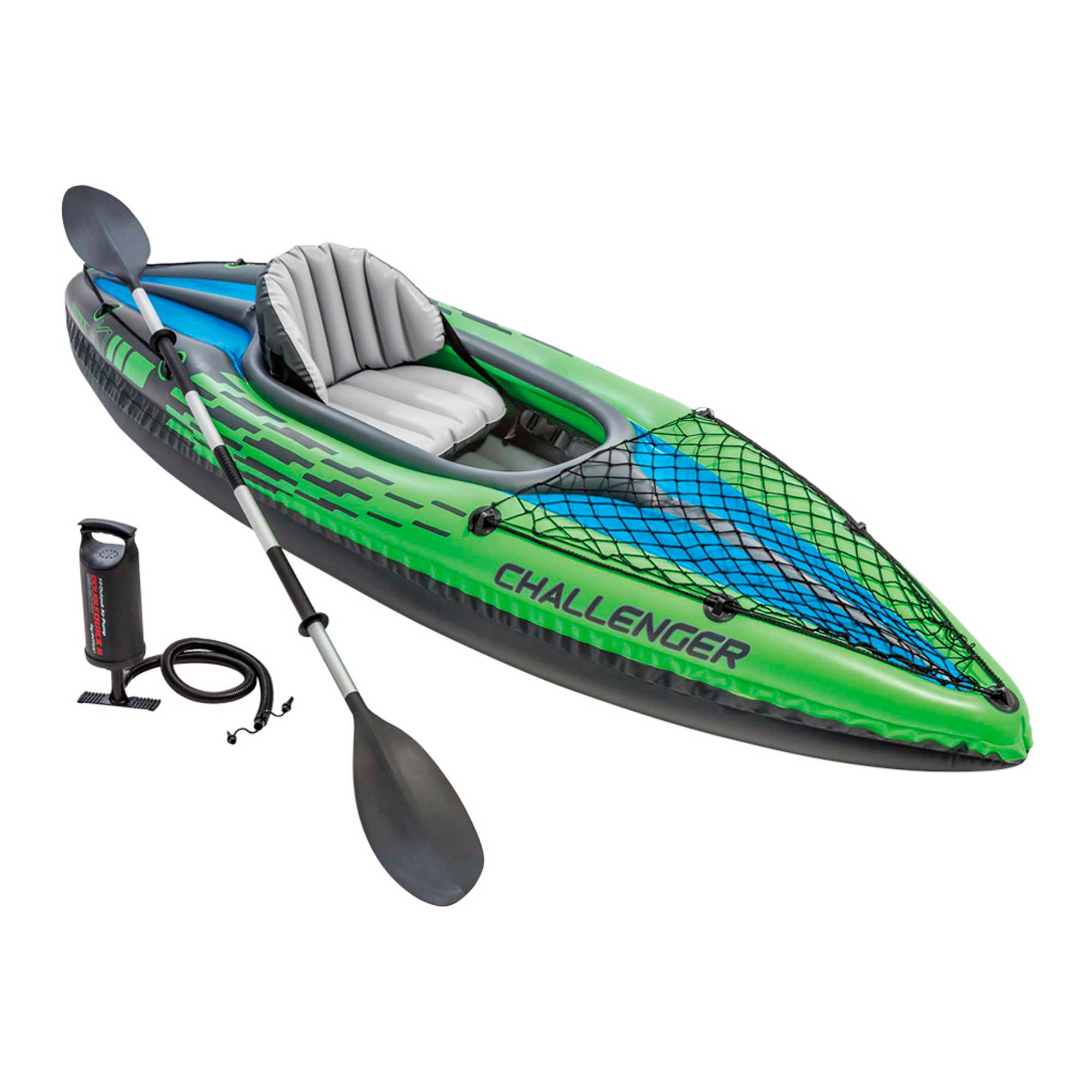 Kayak Hinchable Intex Challenger K1 & 1 Remo - verde - 