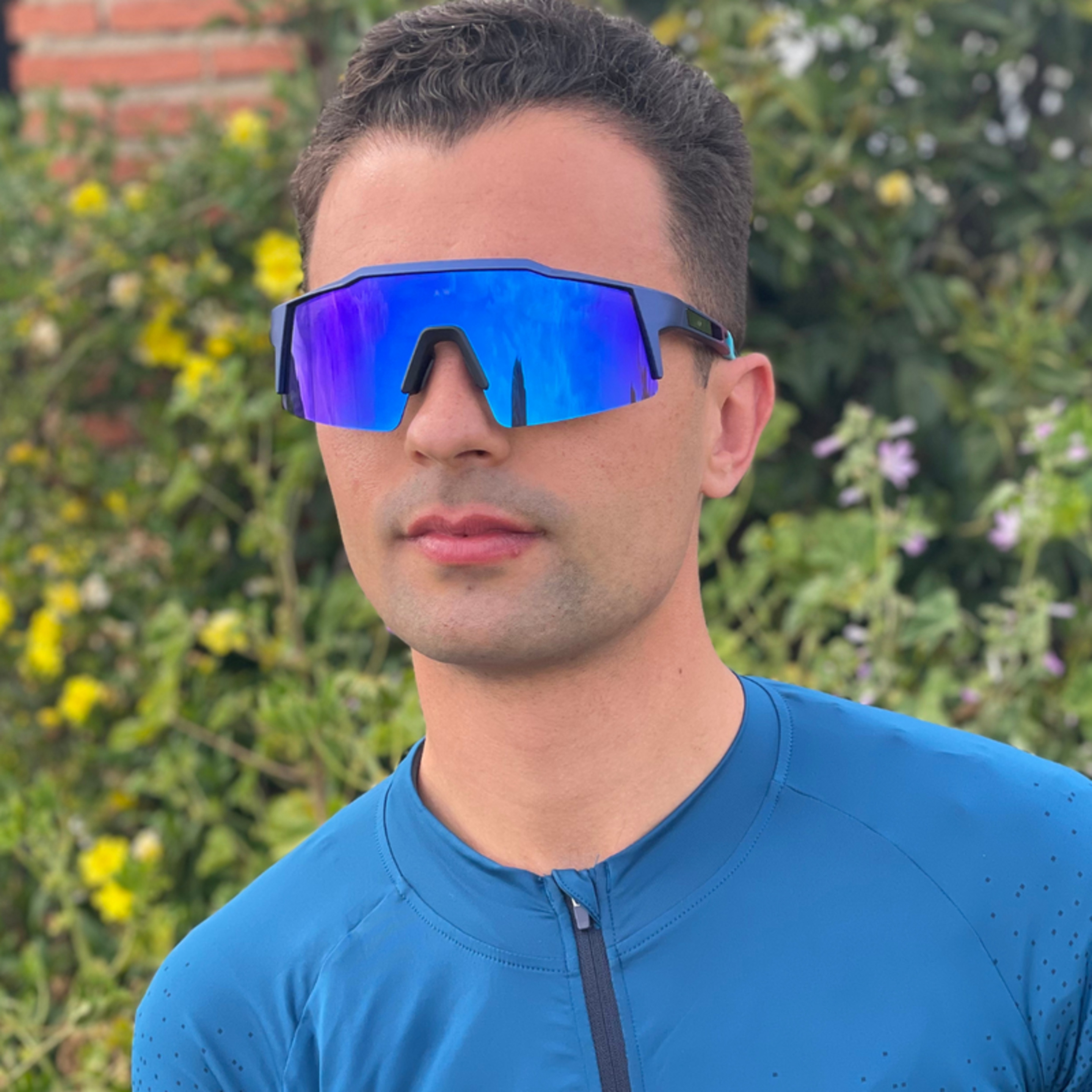 Óculos De Ciclismo Adulto Are Winners Polarizados Fg Electric Blue