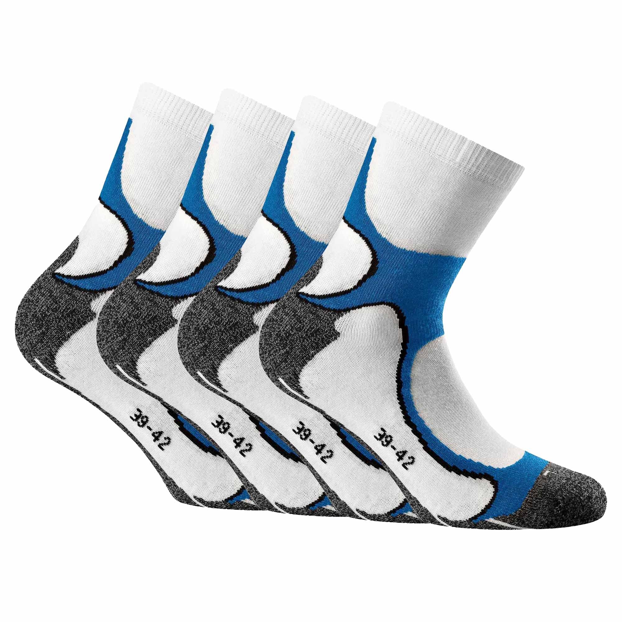 Pack De 4 Meias De Running Rohner Advanced Socks - blanco-azul - 