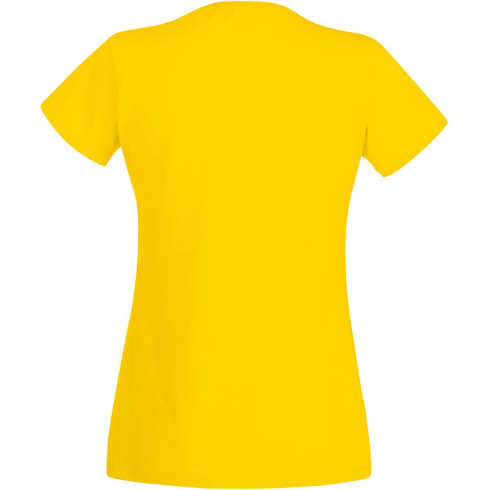 Camiseta Casual De Manga Curta Com Valor Adaptado Às Mulheres/ladias Universal Textiles (amarelo Brilhante)