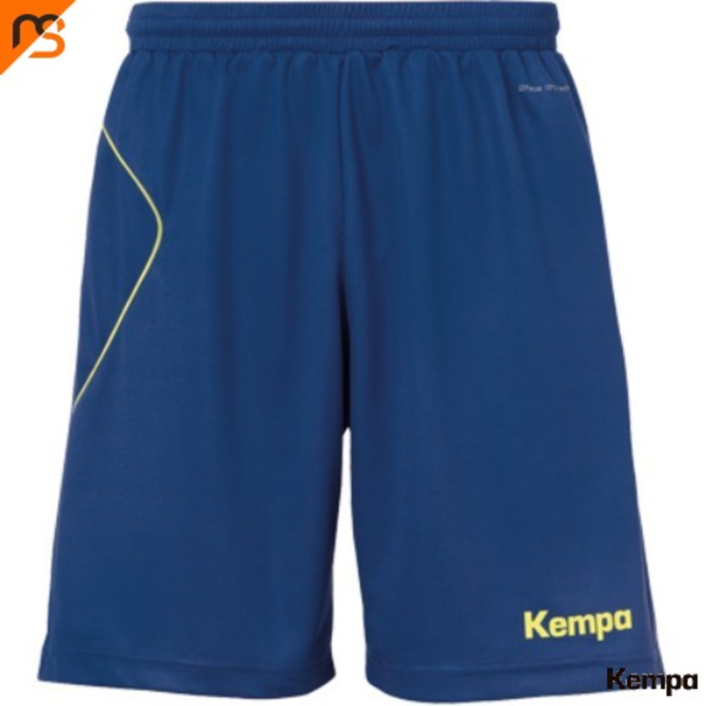 Curve Shorts Azul Deep/amarillo Fluor Kempa - azul-oscuro - 