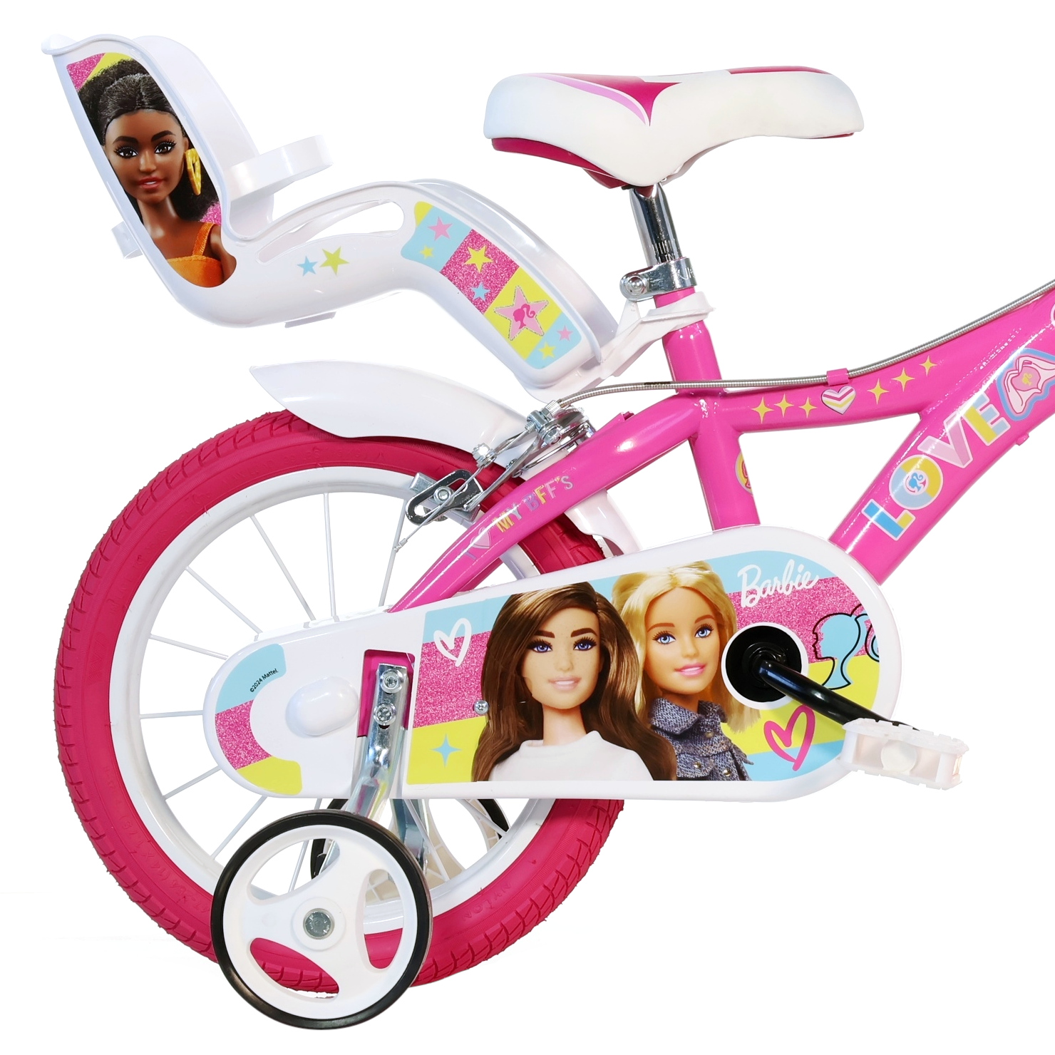 Bicicleta De Criança 16 Polegadas Barbie 5-7 Anos