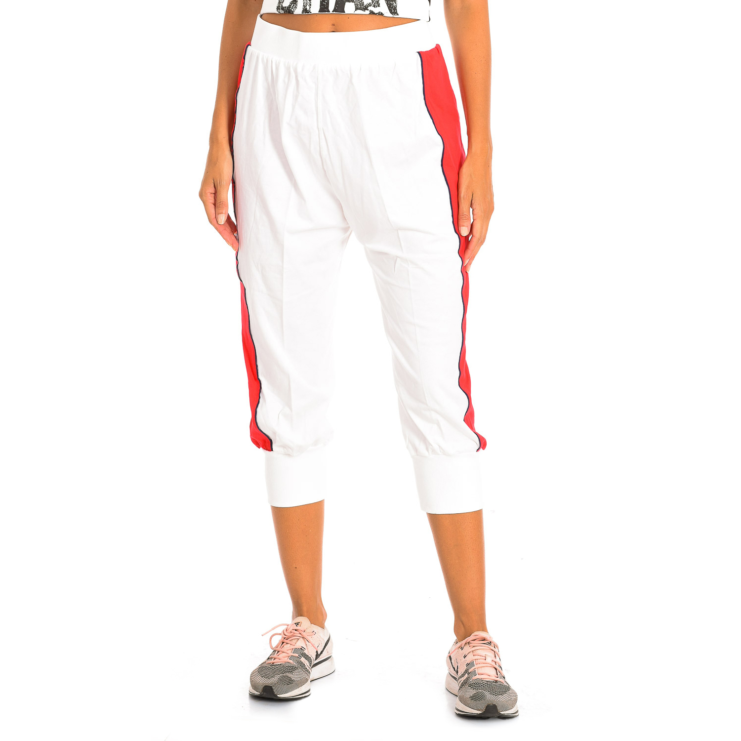 Calça Esportiva Pirata Com Design De Harém Feminino Z1b00228