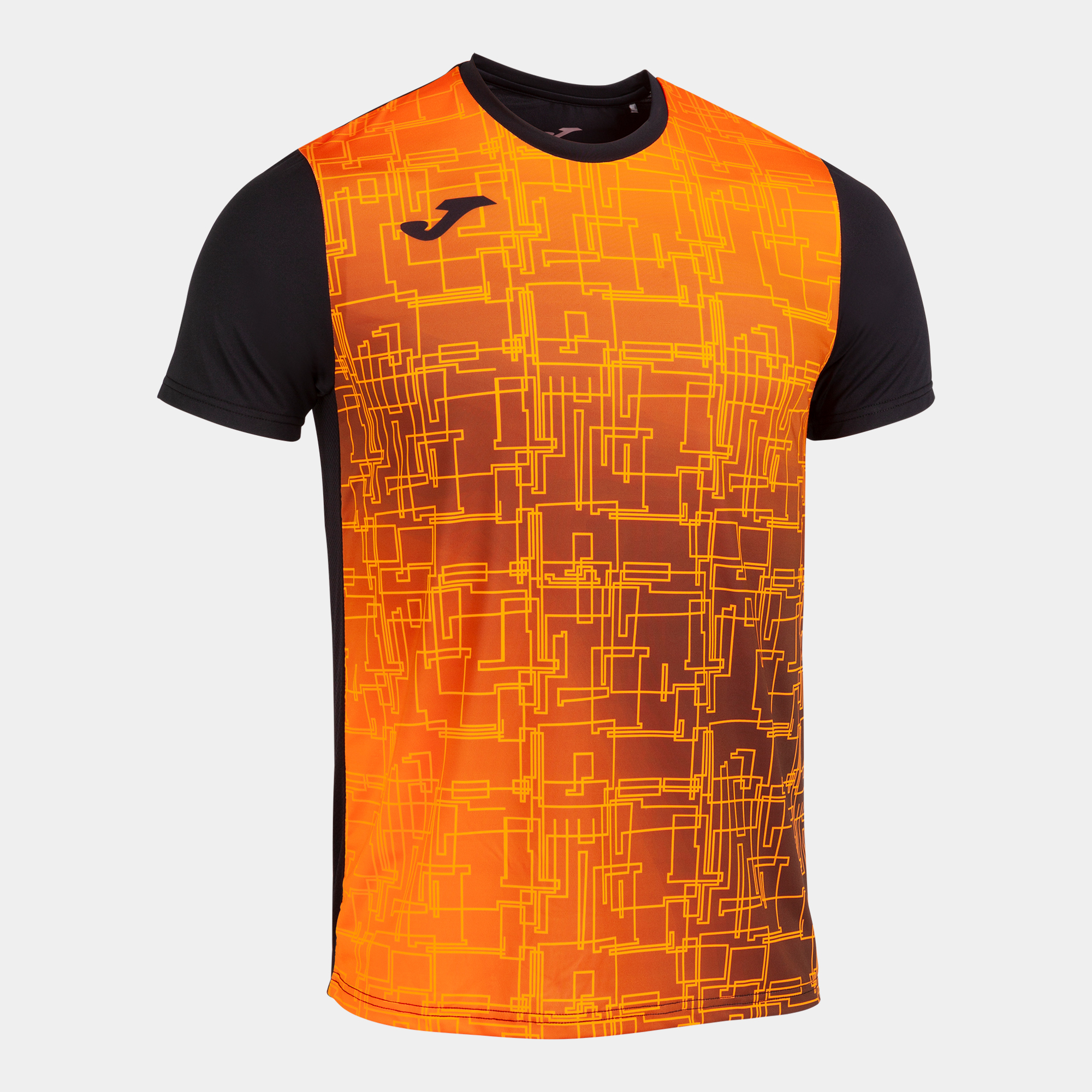 Camiseta Manga Corta Joma Elite Viii Negro Naranja