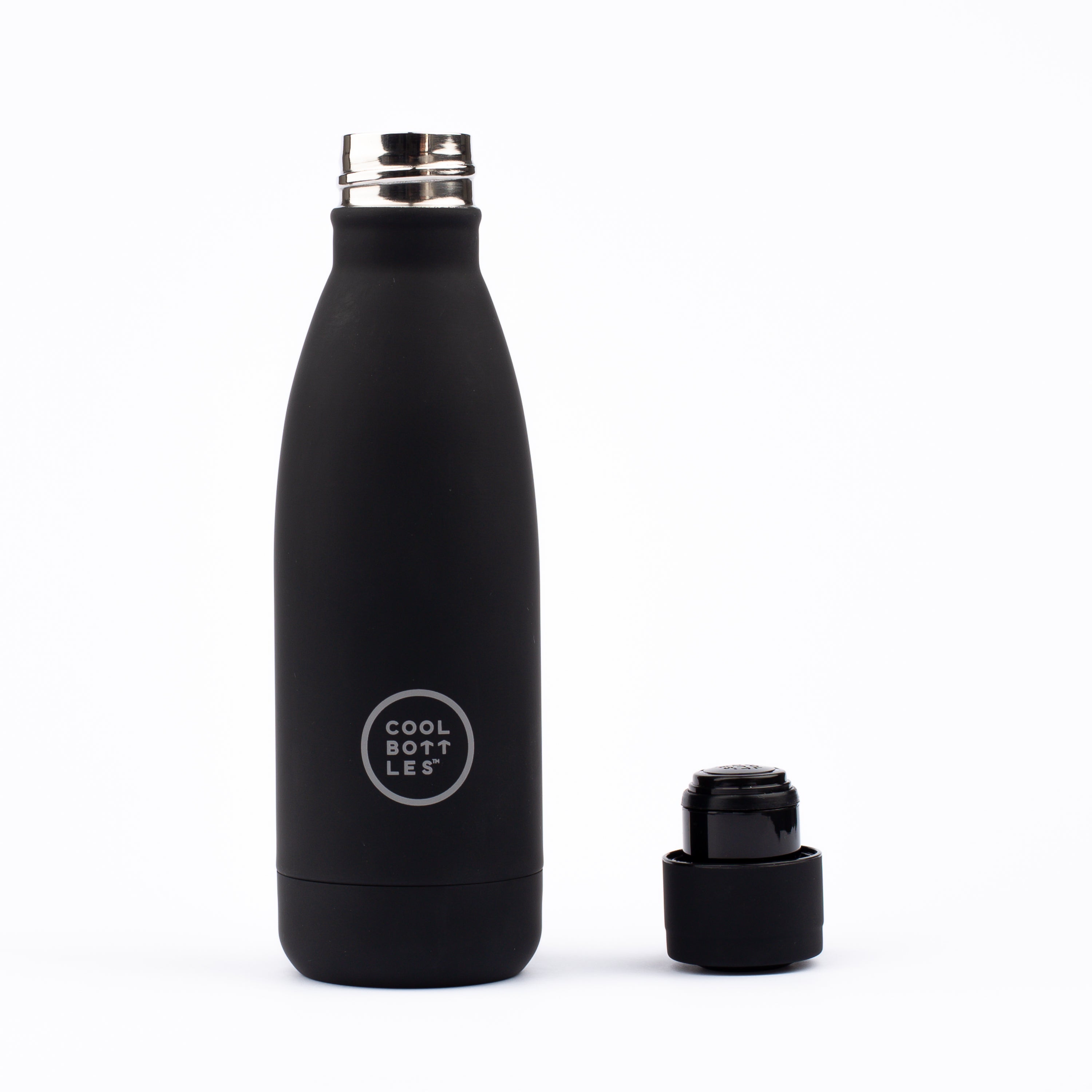 Garrafa Térmica De Aço Inoxidável Cool Bottles. Mono Black De 350ml