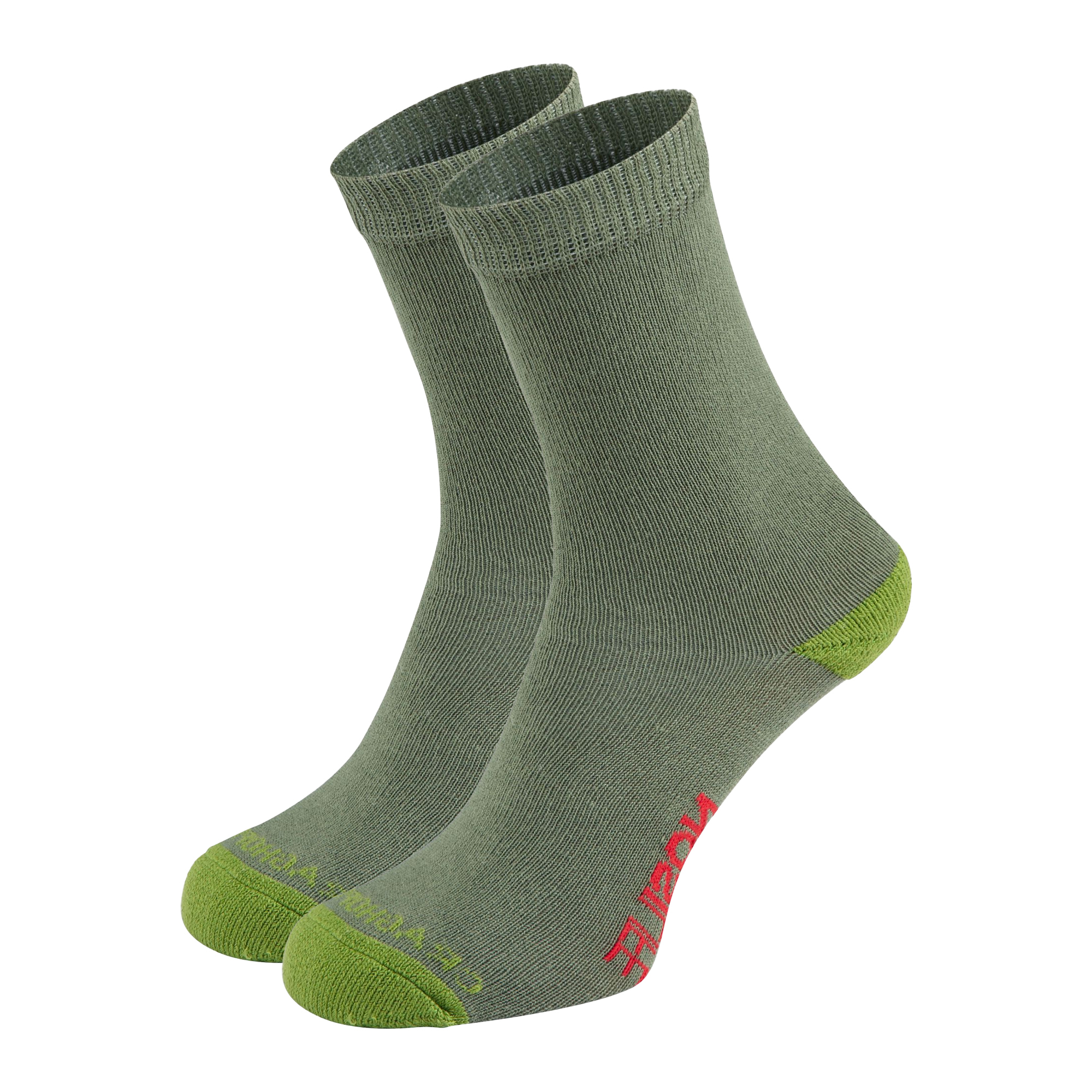 Craghoppers Nosilife Childrens/kids Twin Pack Socks (caqui Oscuro/lima)