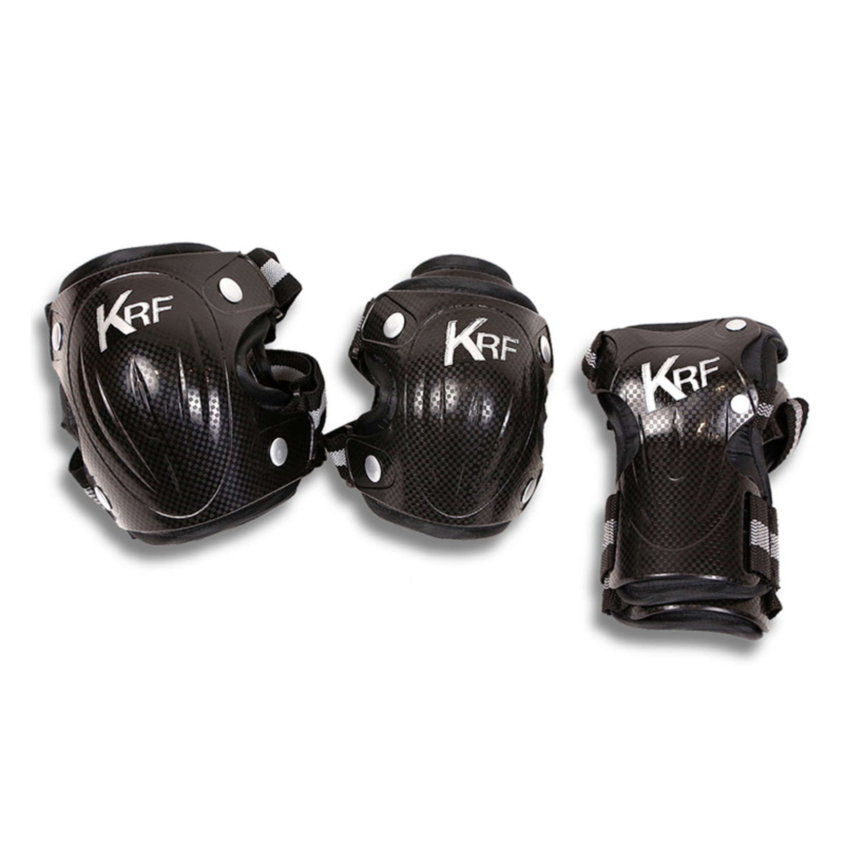 Krf Set De Protecciones High Fibra Coolmax Negro/gris