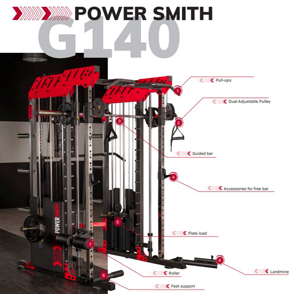 Multiestação Bh Fitness Power Smith G140 Semi-profissional | Sport Zone MKP