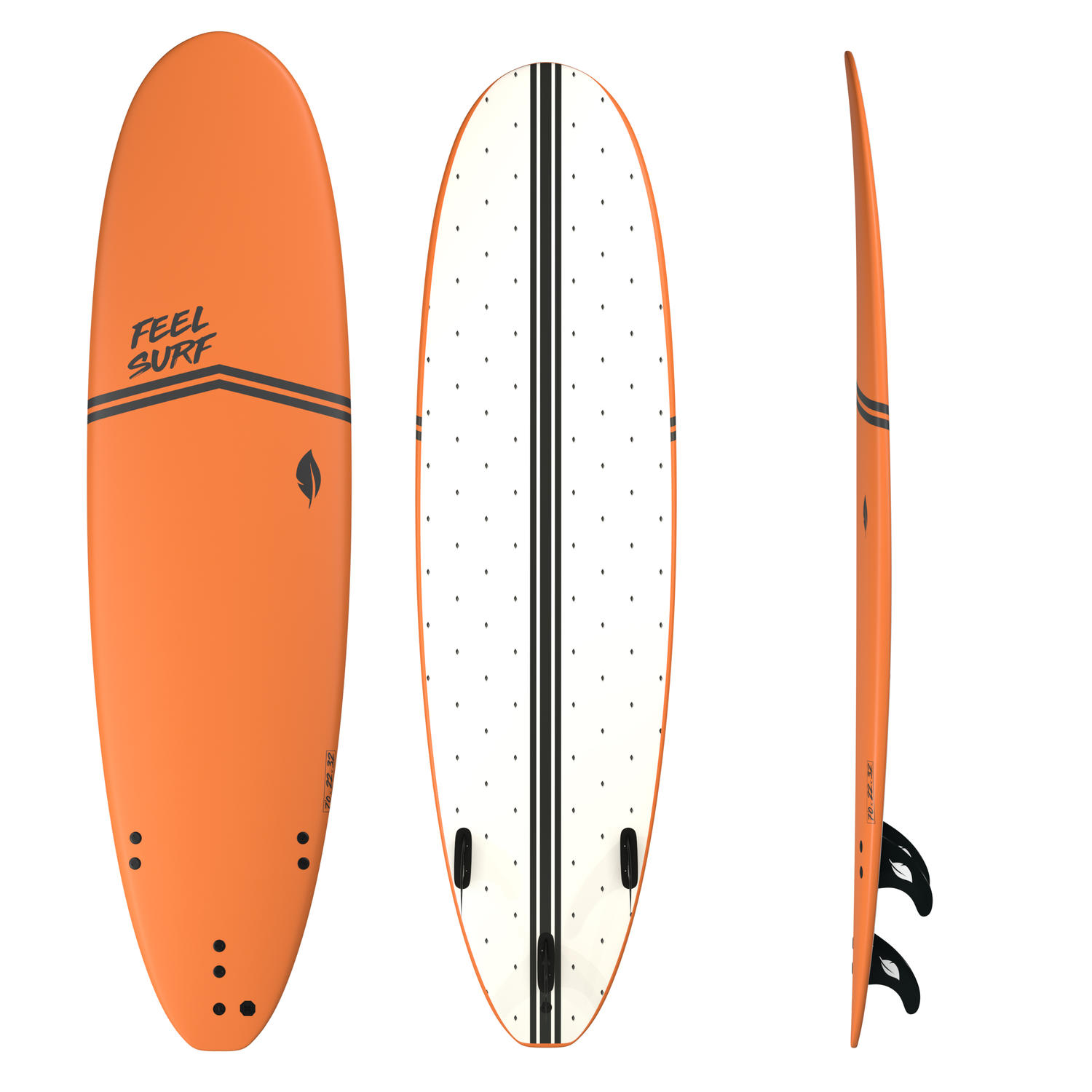 Prancha Surf Espuma Feel Surf 7' - naranja - 