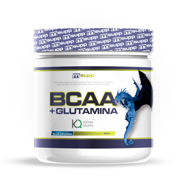 L-glutamina Kyowa + Bcaa - 500g De Mm Supplements Sabor Blue Dragon