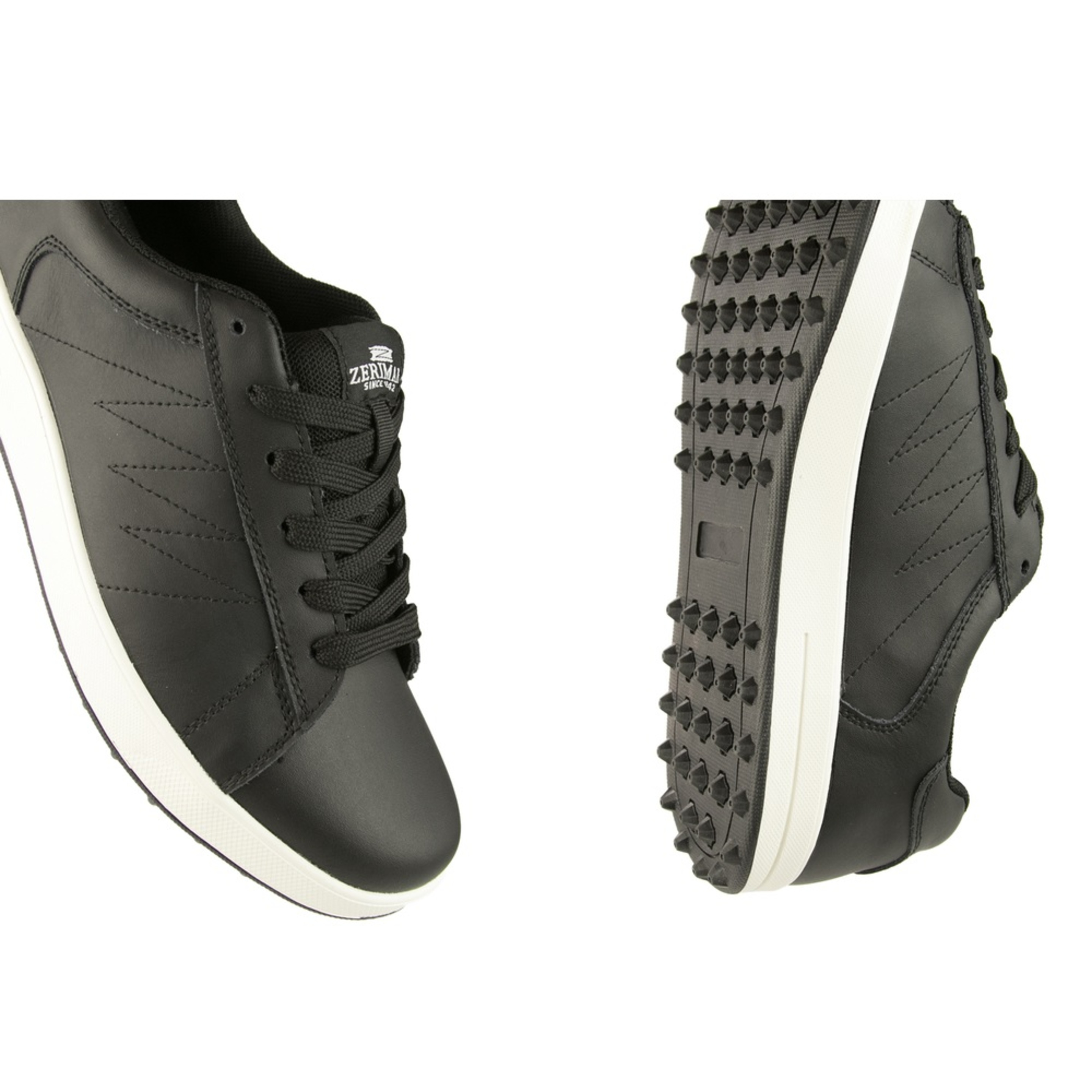 Zapatos De Golf Zerimar Con Bordados - Negro - Zapatos Golf Hombre Zapatillas Piel  MKP