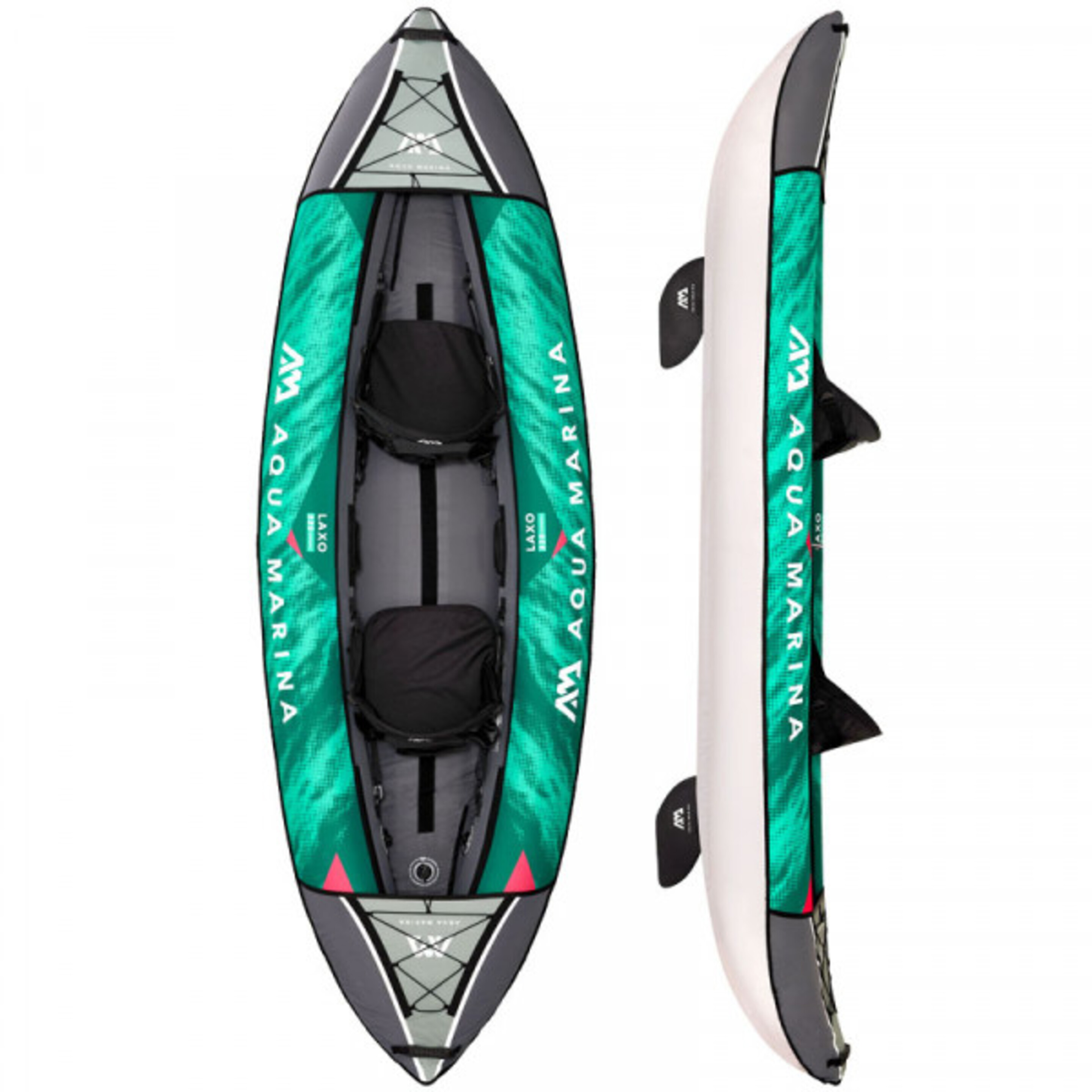 Kayak Hinchable Laxo-320 - Verde/Gris - Kayak 2 plazas  MKP