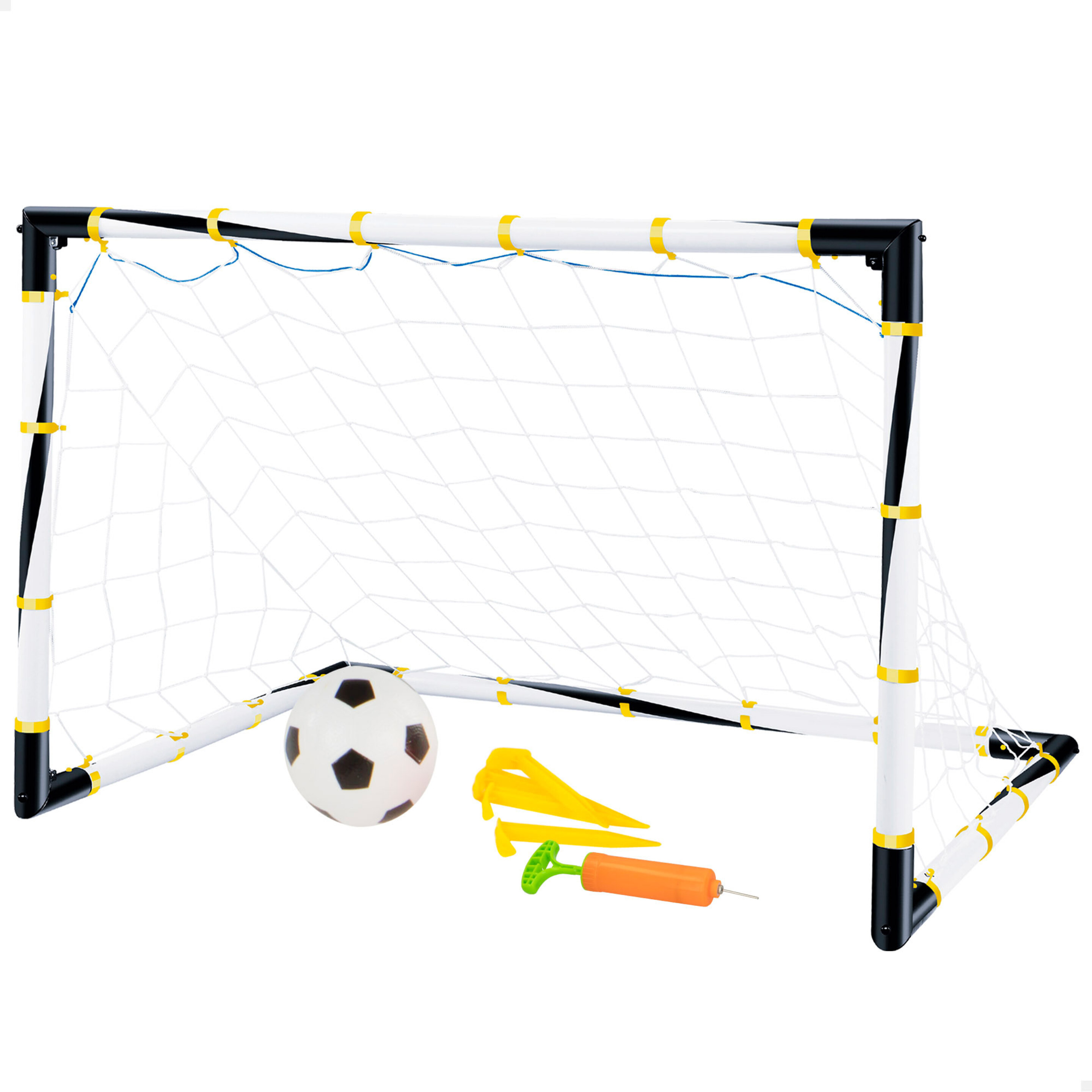 Portería De Fútbol Plegable Con Balón E Hinchador Cb Toys - blanco - 