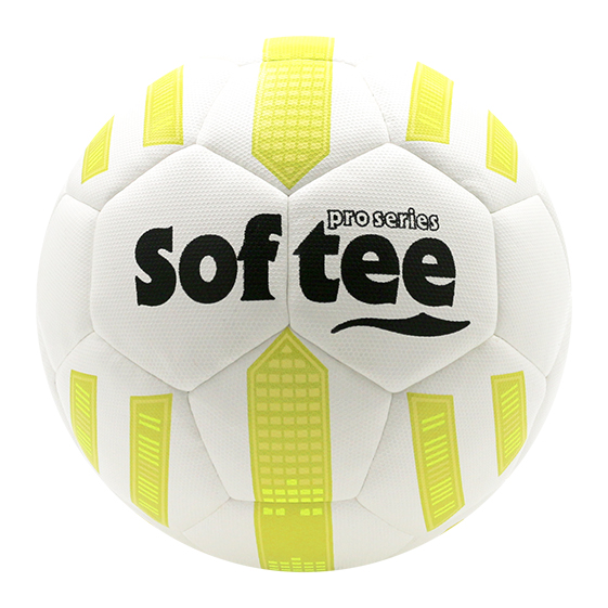 Balón De Futbol Hibrido Softee Max - blanco-amarillo-fluor - 