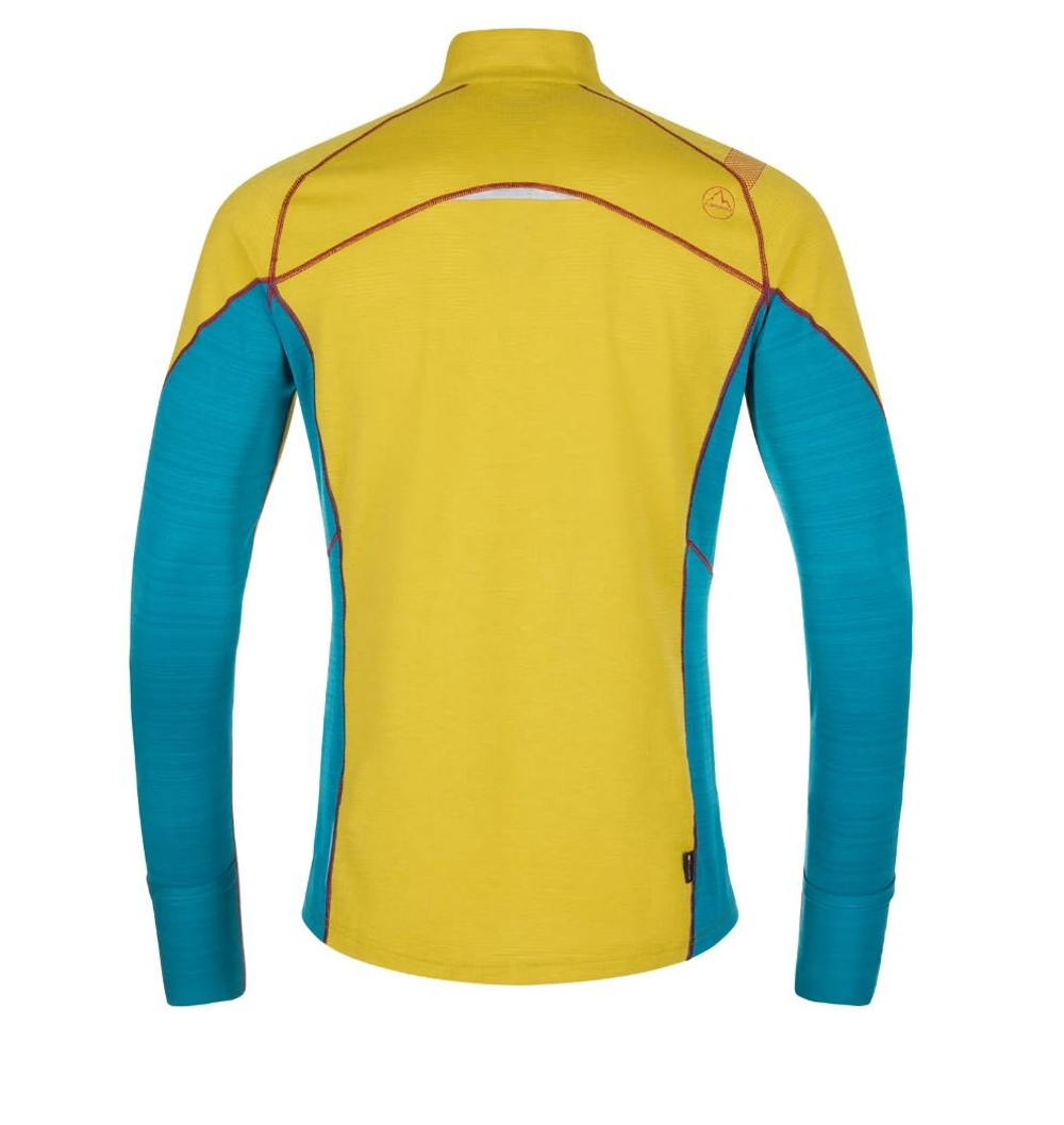 T-shirt Swift De Manga Comprida Para Homem Amarelo/azul La Sportiva