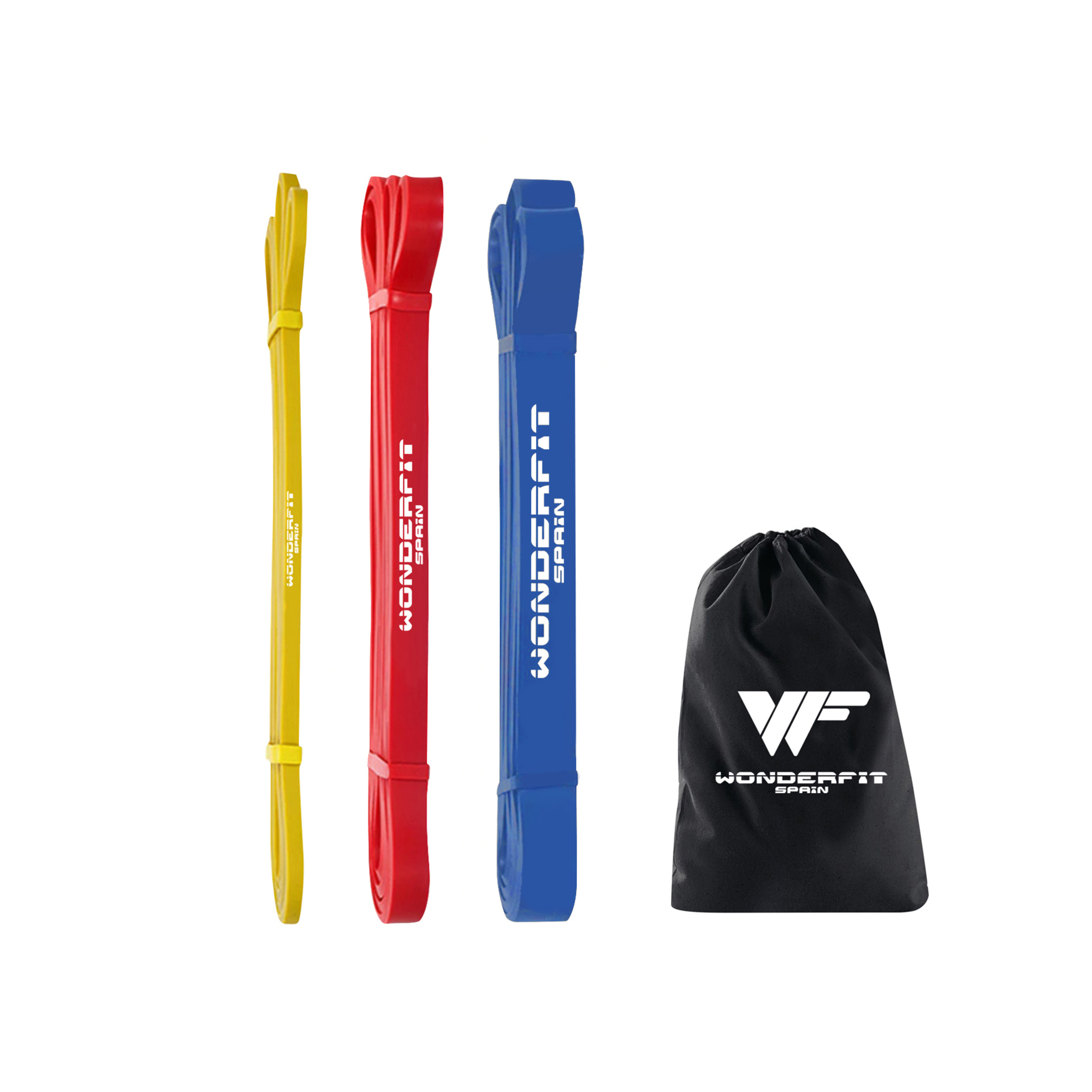 Pack 3 Powerbands Wonderfit - amarillo - 3 Niveles De Resistencia  MKP