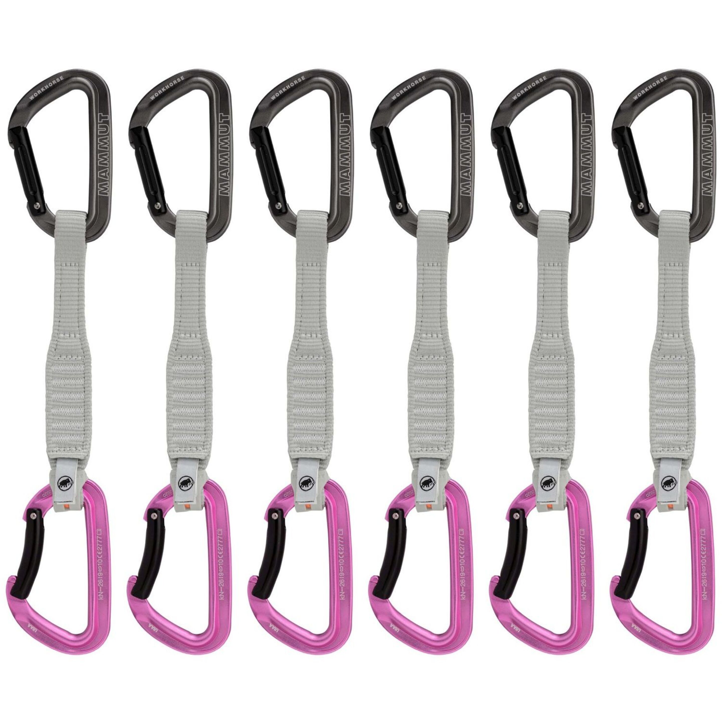 Pack De 6 Cintas Express De Escalada Mammut Workhorse Keylock 17 Cm