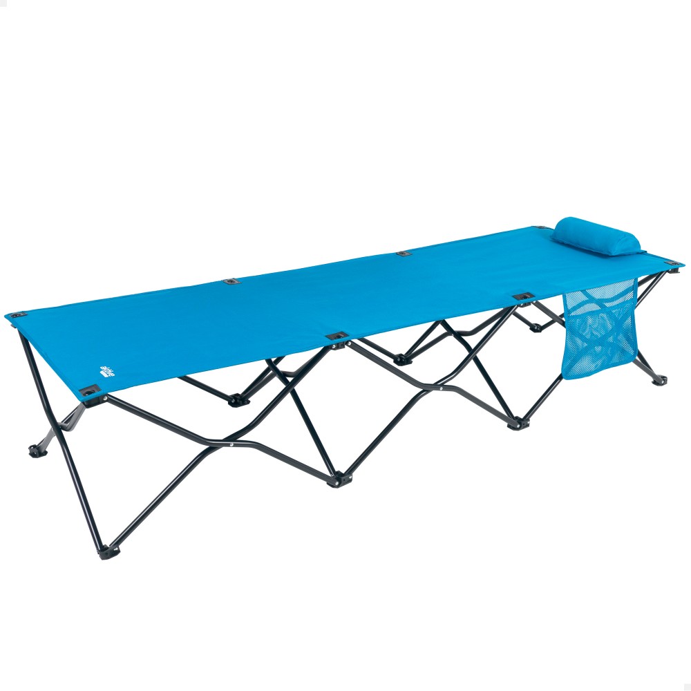 Cama Camping Plegable Azul Marino C/cojín Aktive - azul - 