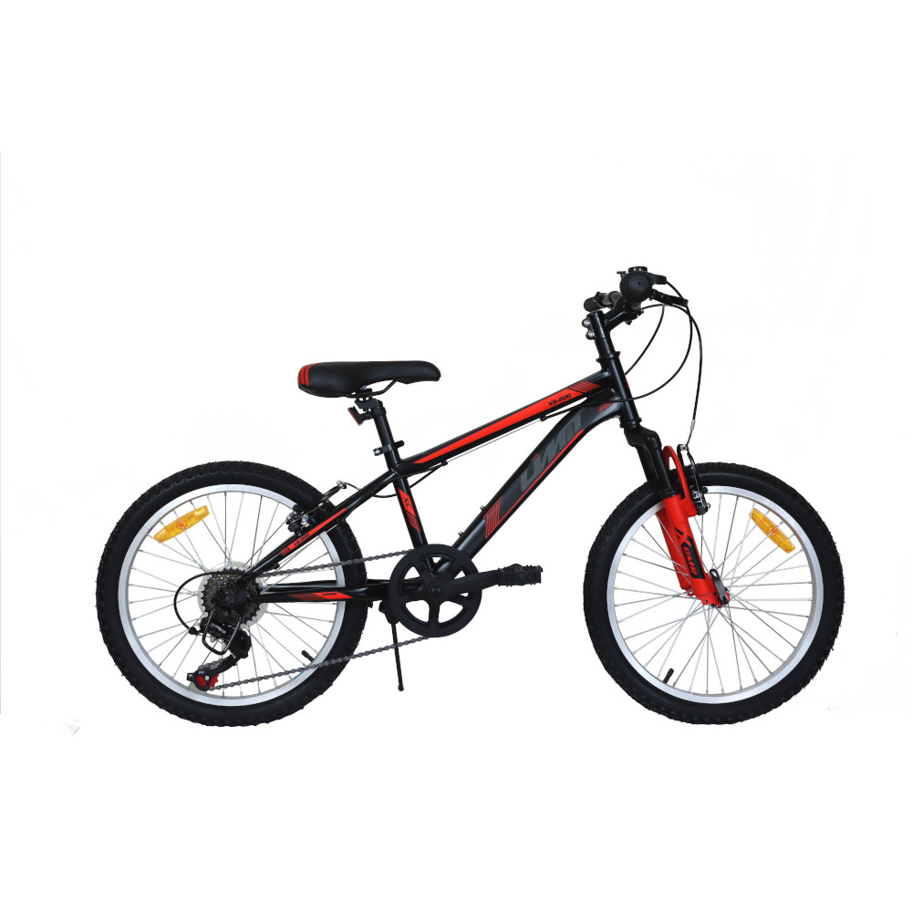 Bicicleta De Montanha Infantil 20" Umit Xr 240 Suspensão Preto Vermelho 6 Velocidades - negro - 