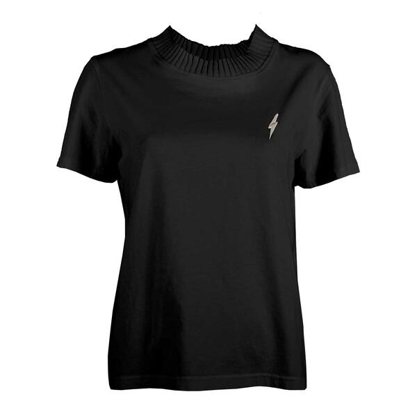 T-shirt Lightning Bolt Knit Collar T-shirt - negro - 