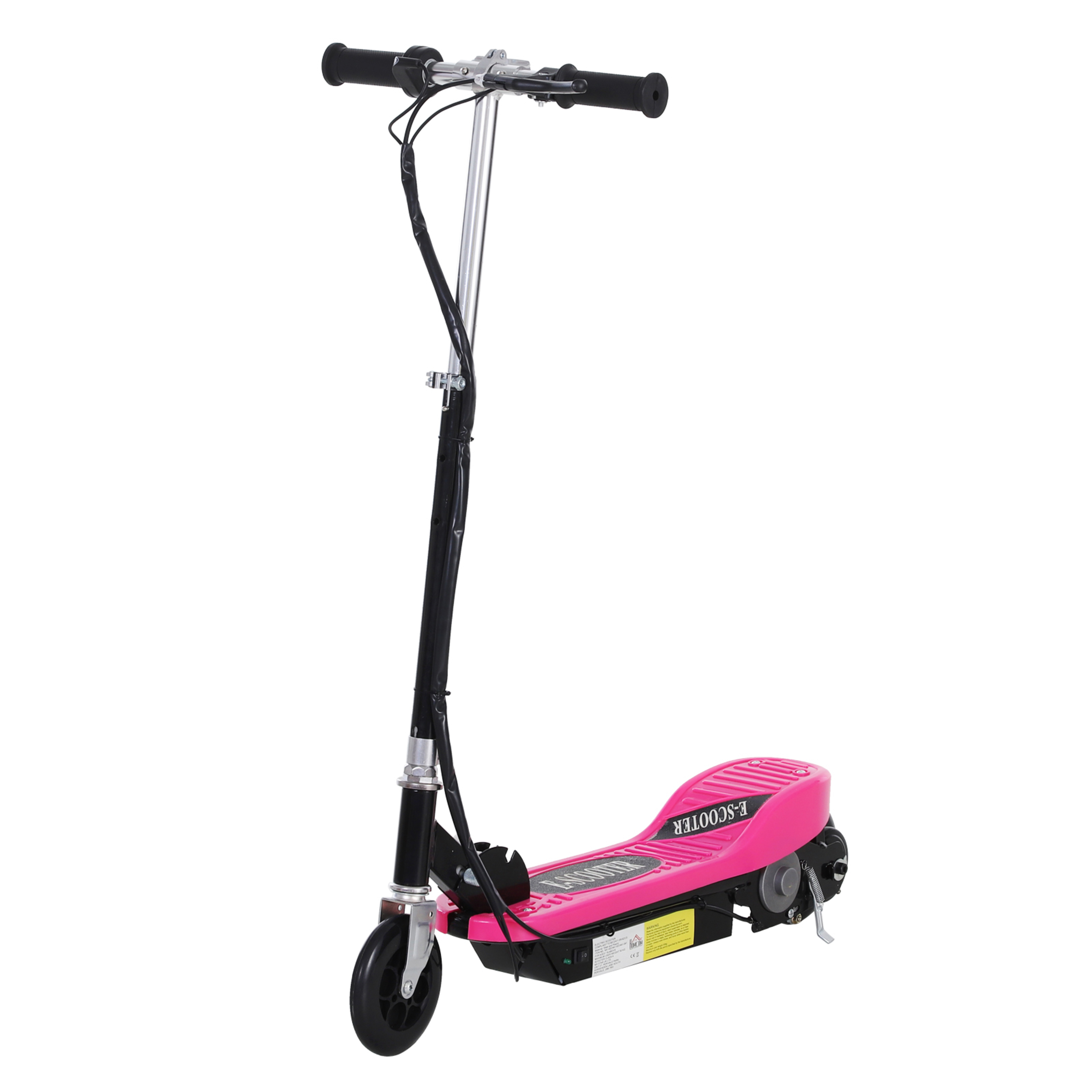 Homcom Patinete Eléctrico Plegable Tipo Scooter Con Manillar Ajustable - Color Rosa - 81.5x37x96cm